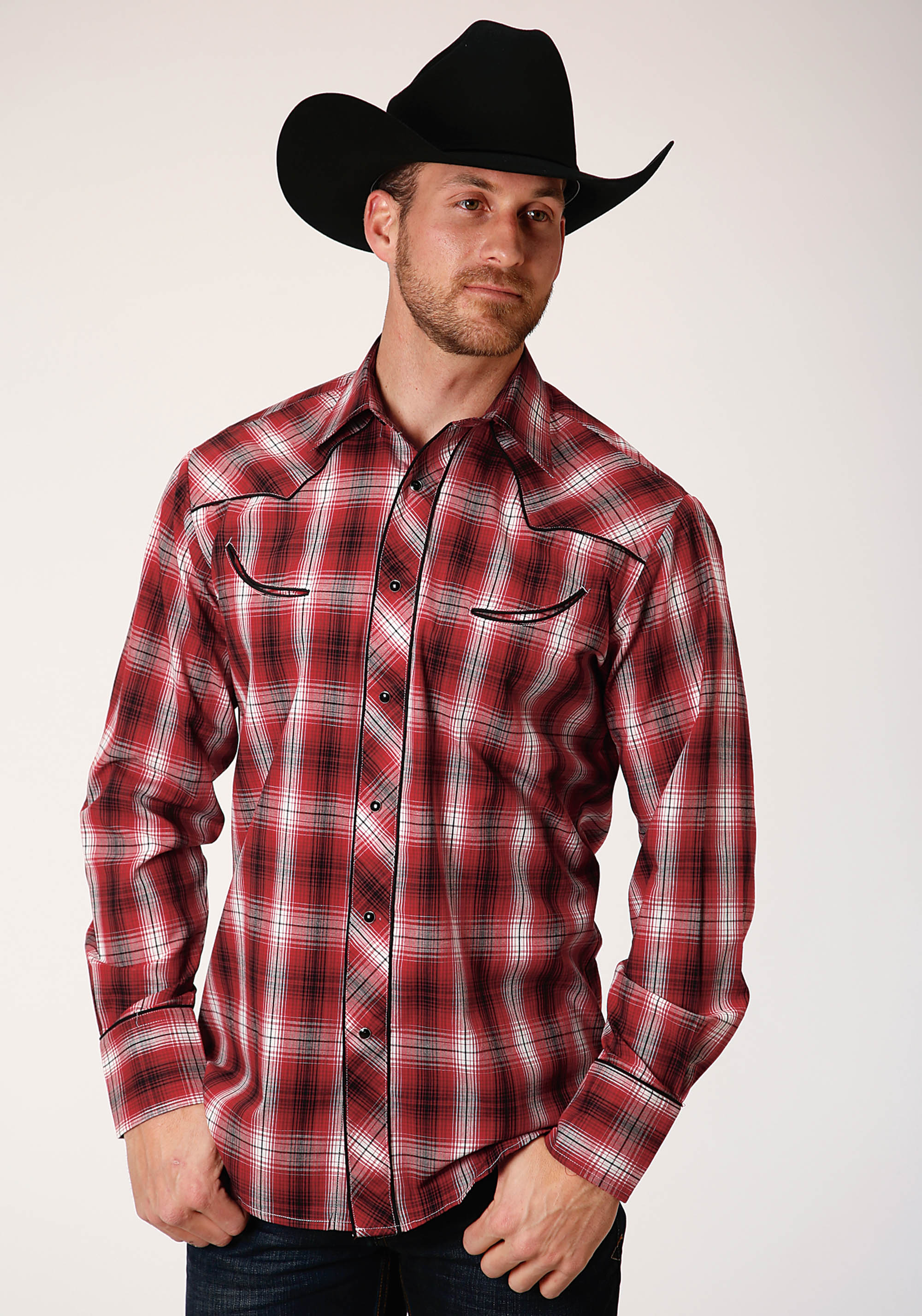 Karman Special Styles Mens 00317 Red, White & Black Plaid