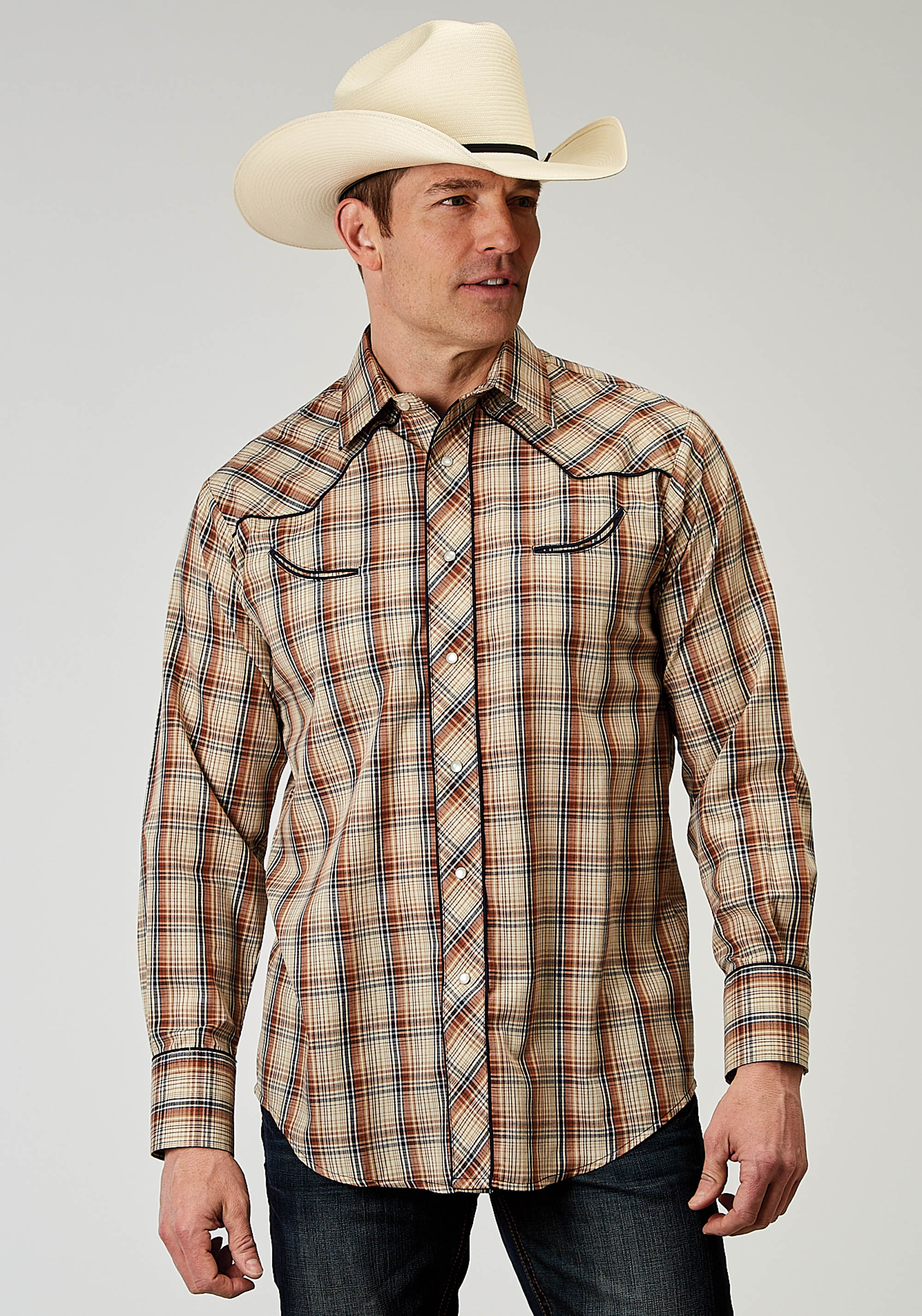 Karman Special Styles Mens 1970 Brown Plaid