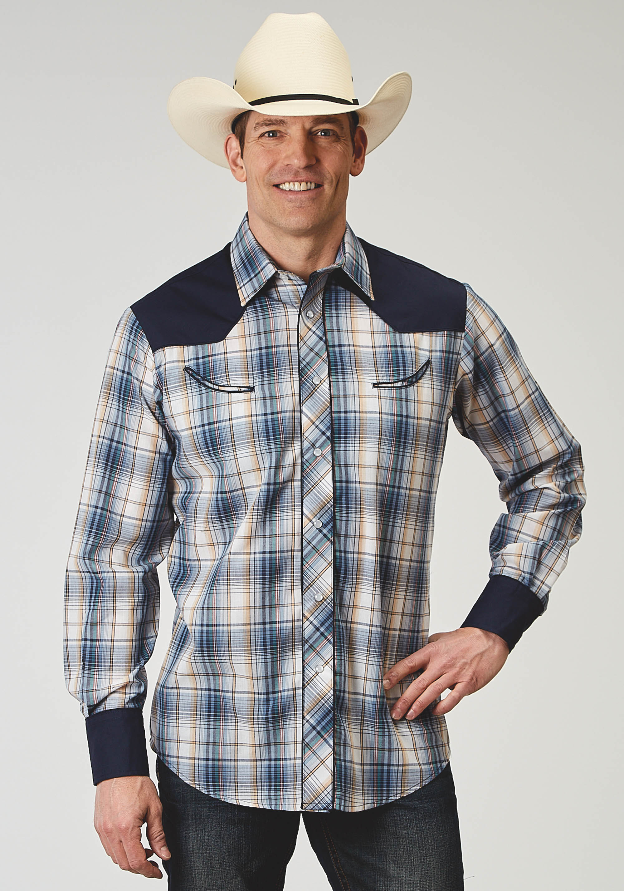 Karman Special Styles Mens Blue 1971 Madris Plaid Plaid