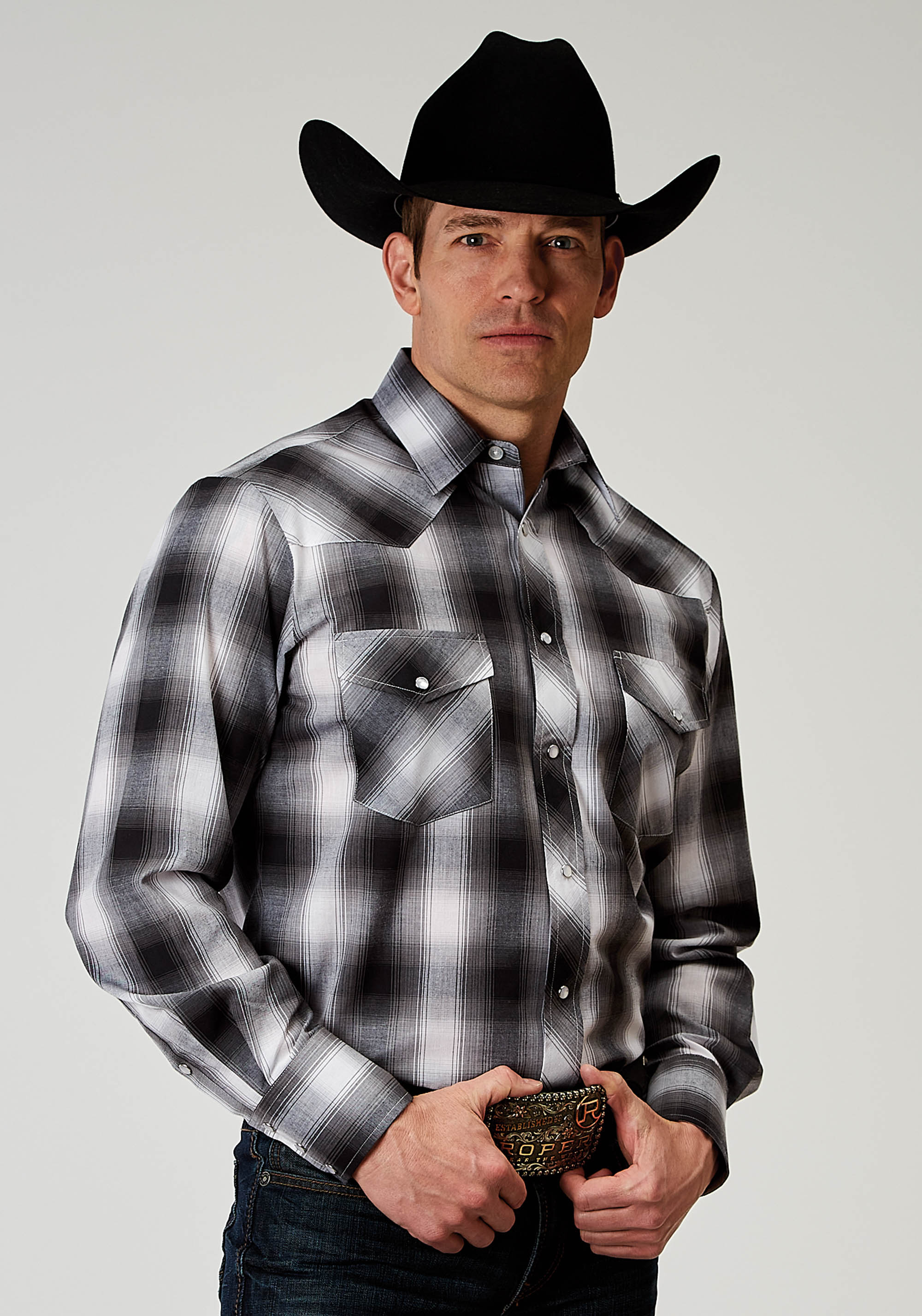 Karman Classics- 55/45 Plaids Mens 1972 Black And White Plaid