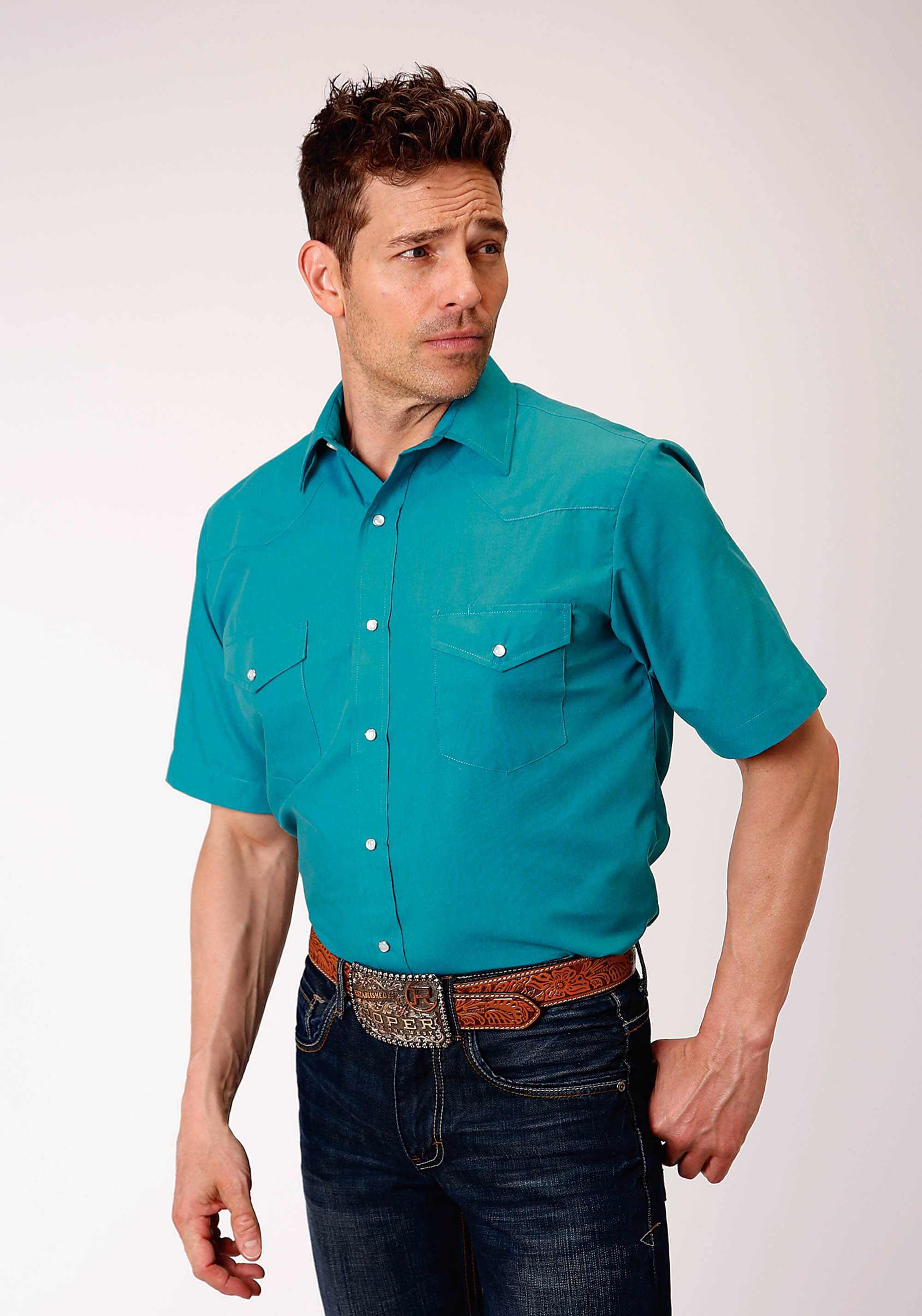 Karman Classics- 55/45 Solids Mens 1155 Solid Broadcloth – Teal