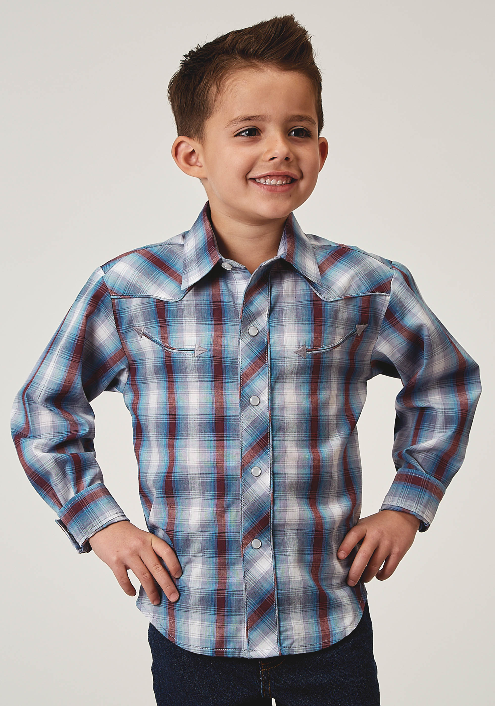 Karman Special Styles Boys Grey 1973 Americana Plaid