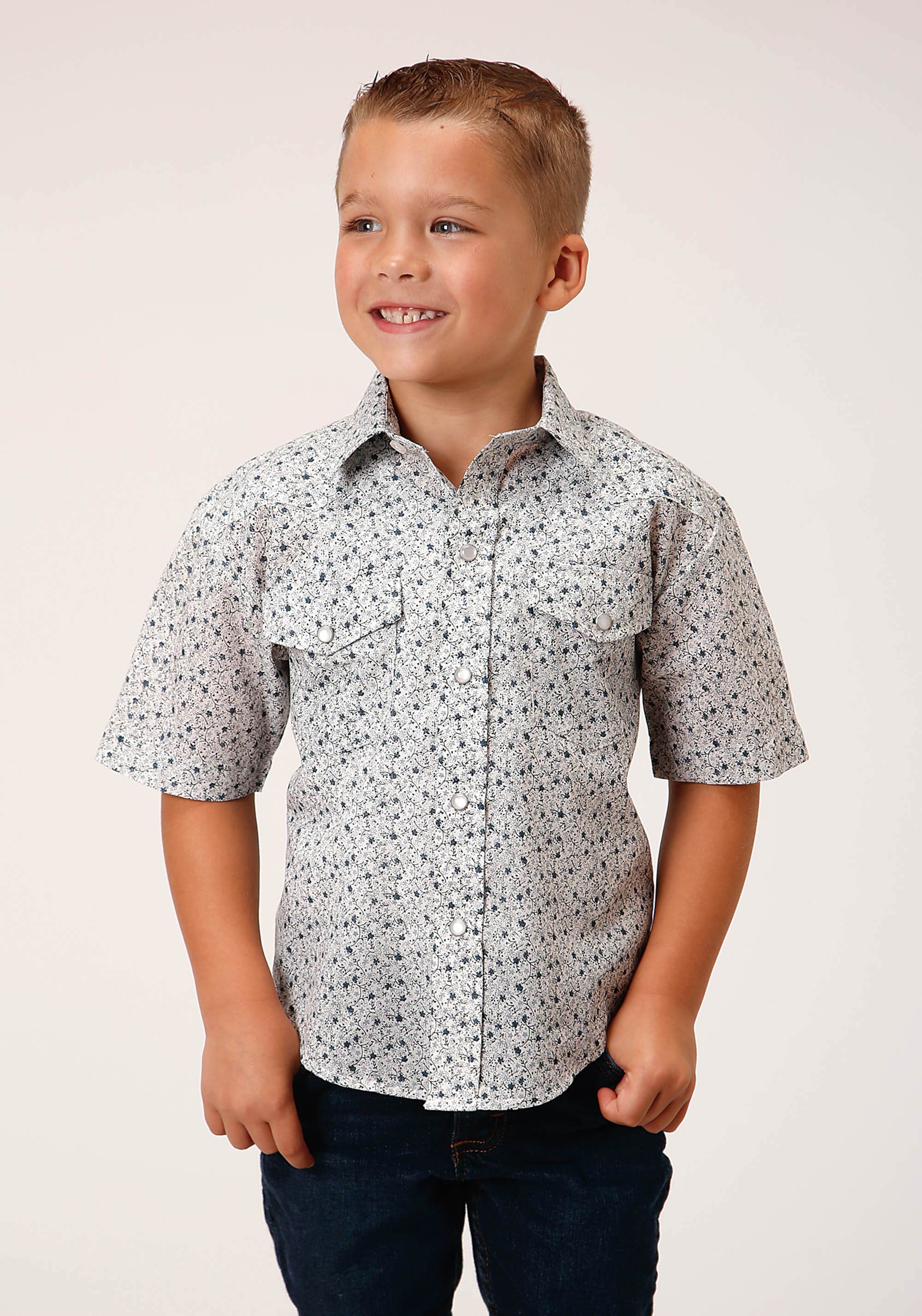 Karman Classics- 55/45 Prints Boys 1626 Multi Blue Mini Floral Print