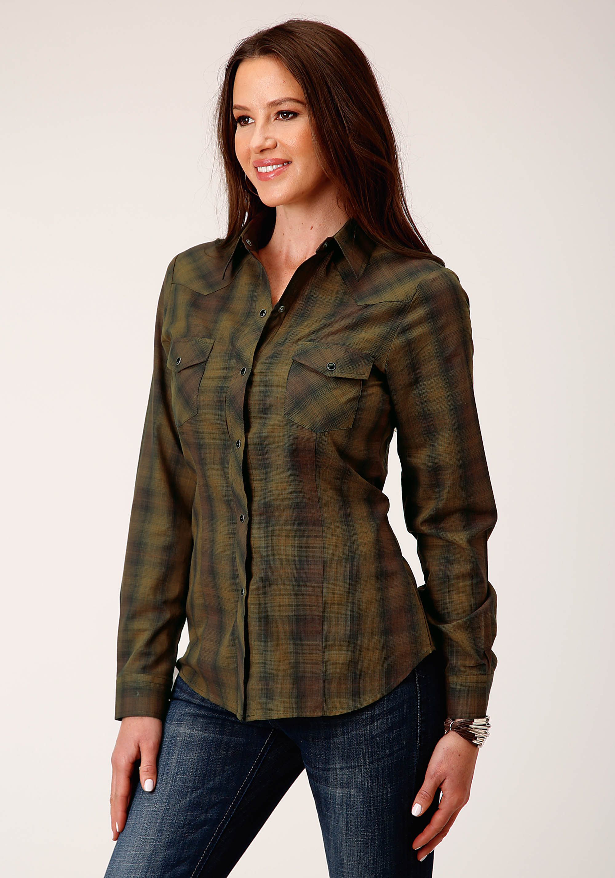 Karman Classics- 55/45 Plaids Womens 1717 Black/gold Plaid