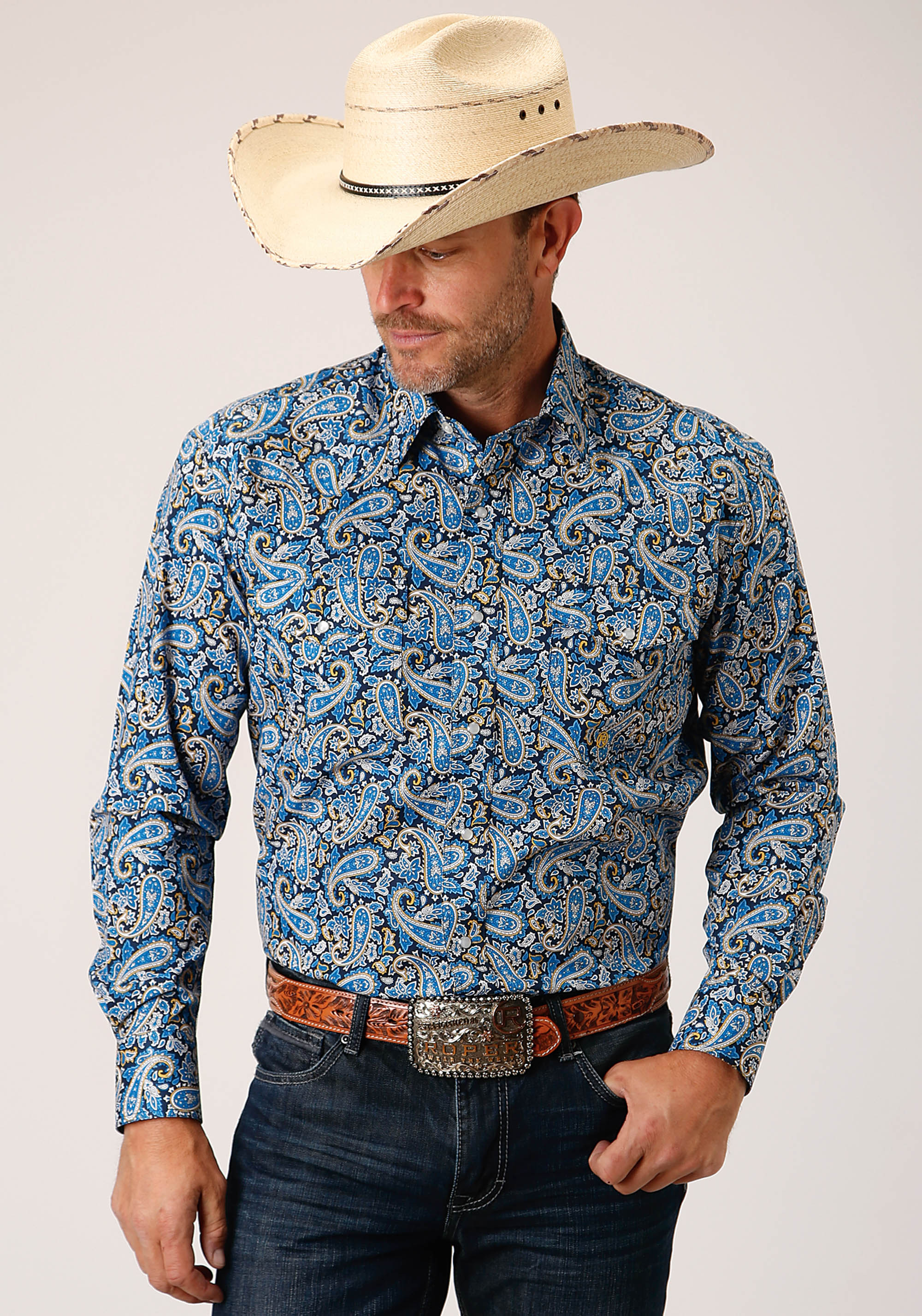 Men’s Amarillo Collection- Clear Skies Mens Blue 1448 Amarillo Paisley