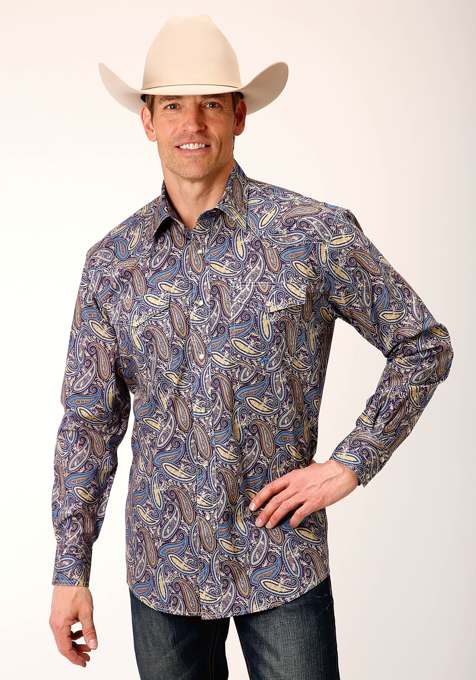 Men’s Amarillo Collection- Plum Ridge Mens Multi 1665 Royal Paisley