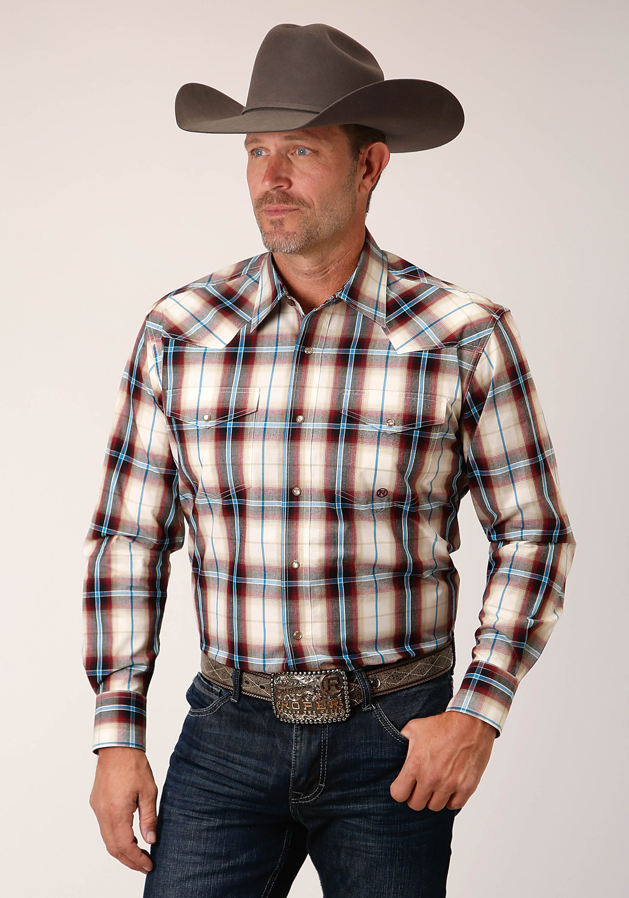 Men’s Amarillo Collection- Ruby Falls Mens 1661 Red Canyon Plaid