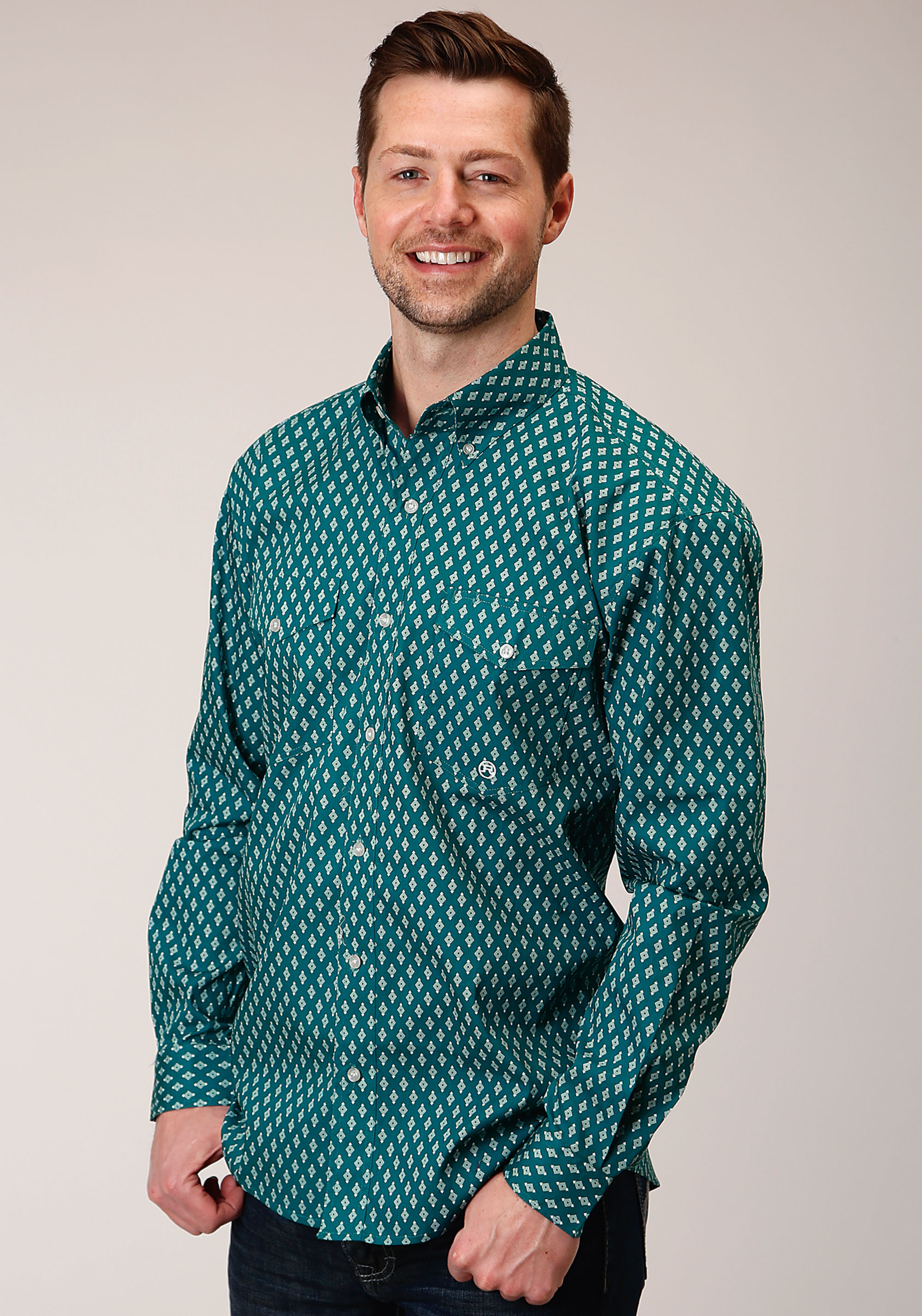 Men’s Amarillo Collection- Chocolate Agave Mens 1383 Point Diamonds – Teal