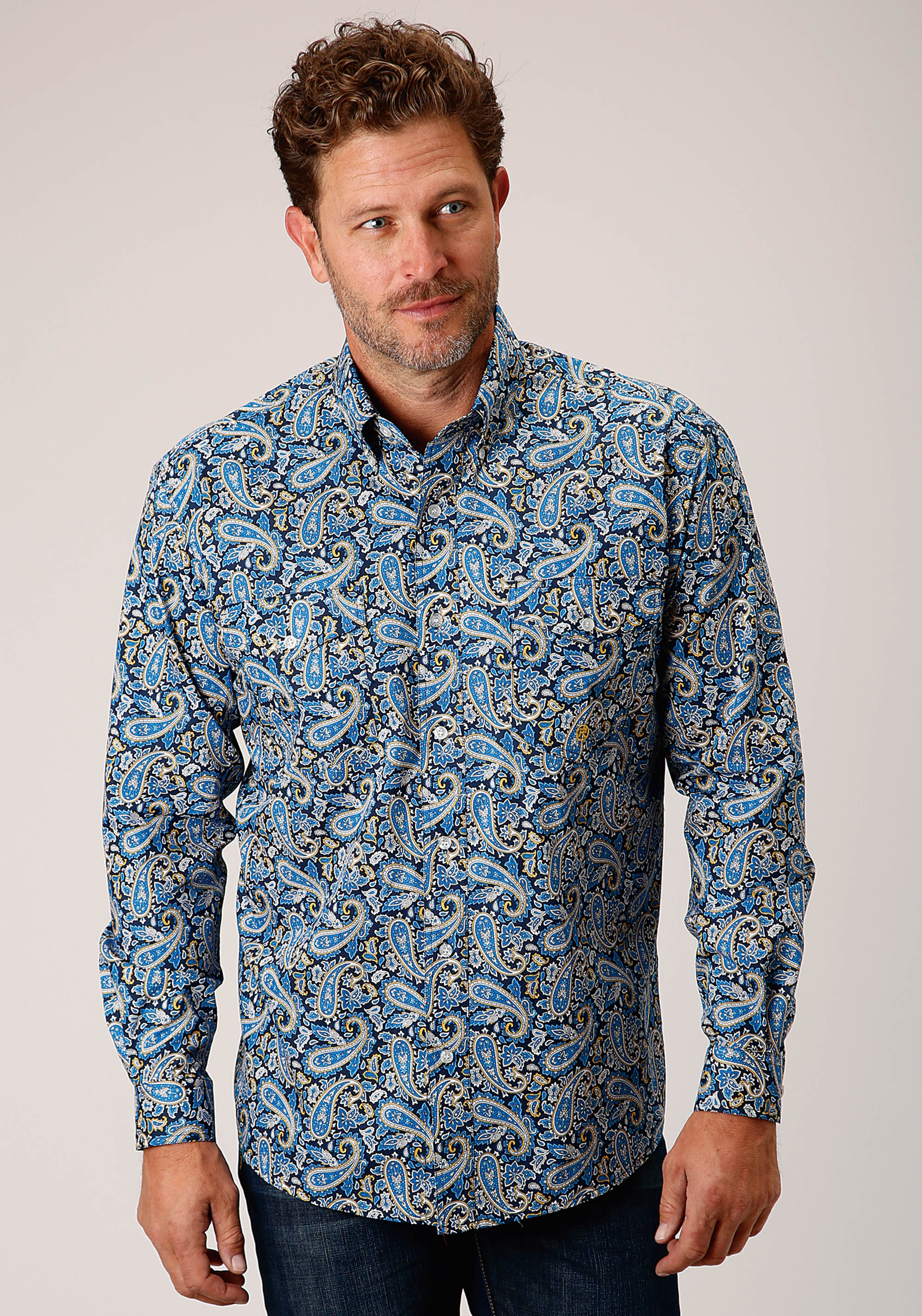 Men’s Amarillo Collection- Clear Skies Mens Blue 1448 Amarillo Paisley