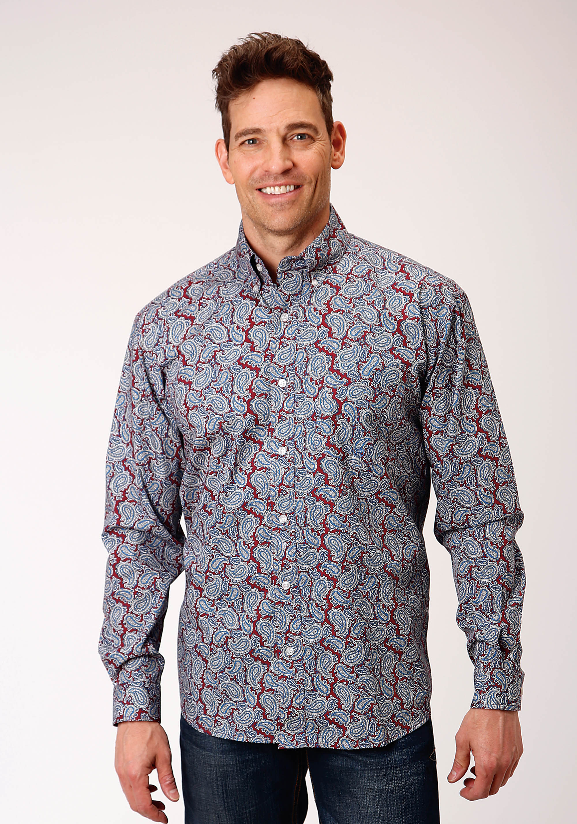 Men’s Amarillo Collection- Liberty Bell Mens Wine 1134 Liberty Paisley