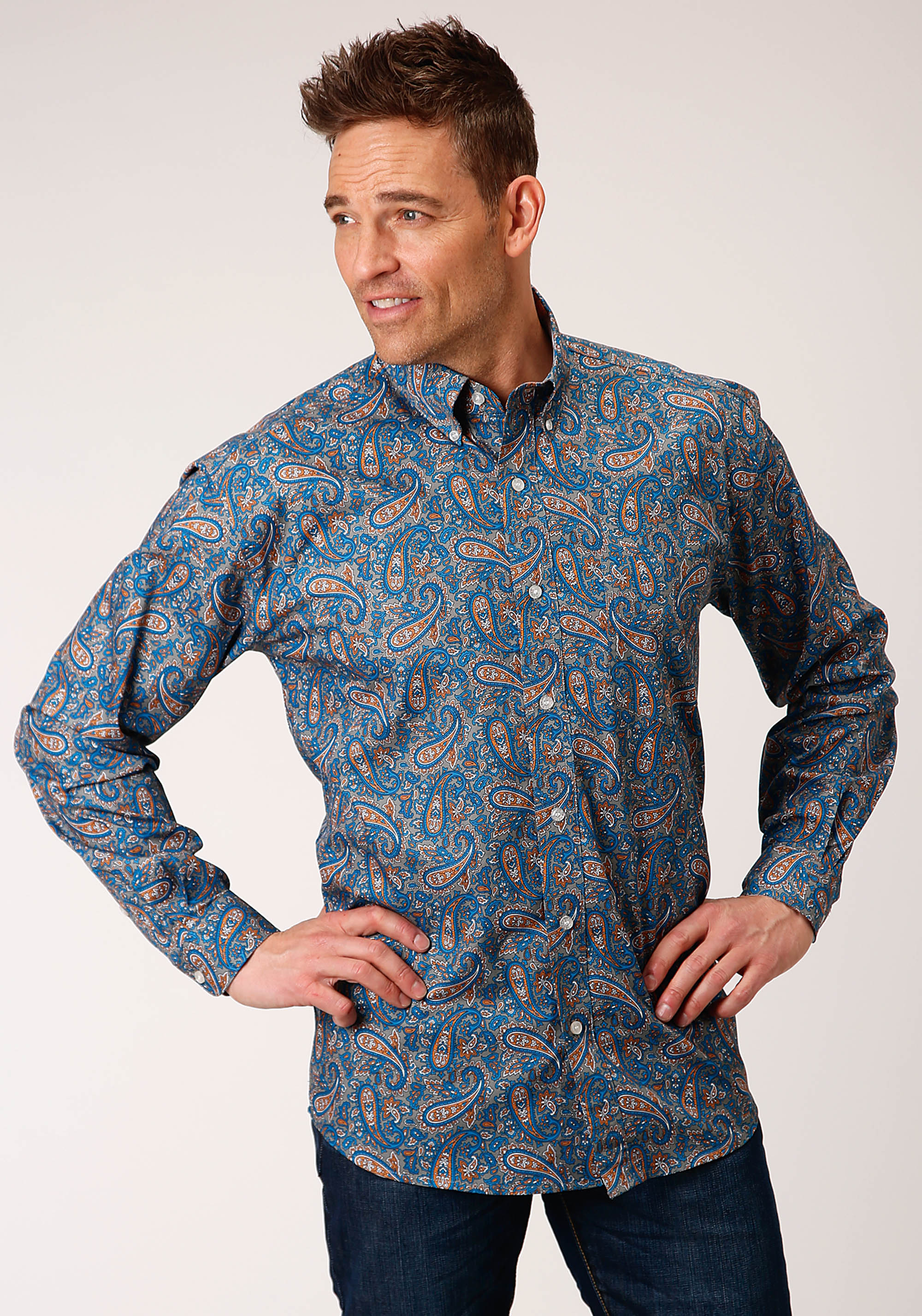 Men’s Amarillo Collection- Setting Sun Mens Multi 1130 Amarillo Paisley