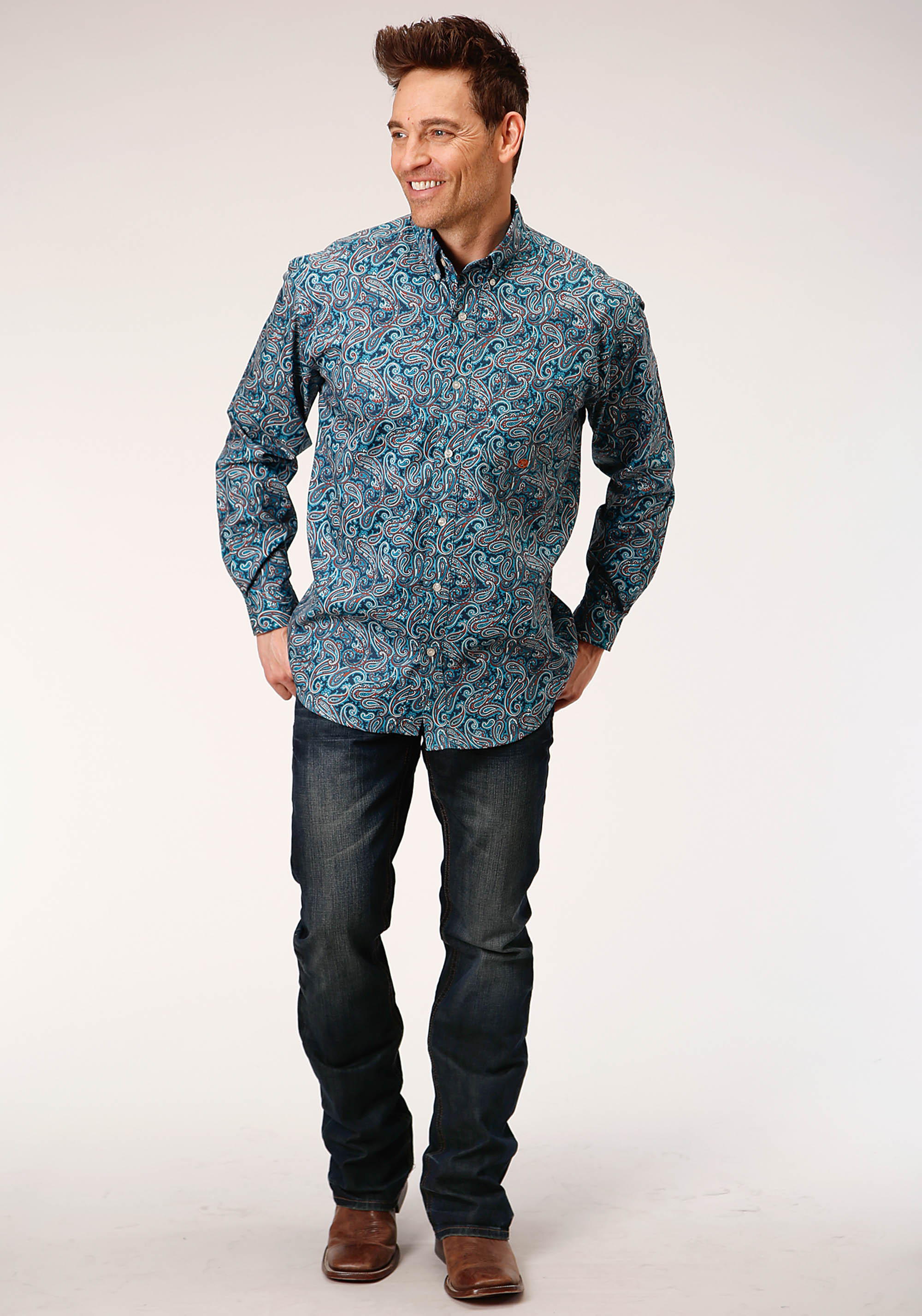 Men’s Amarillo Collection – Autumn Sky Mens 1222 Blue Canyon Paisley