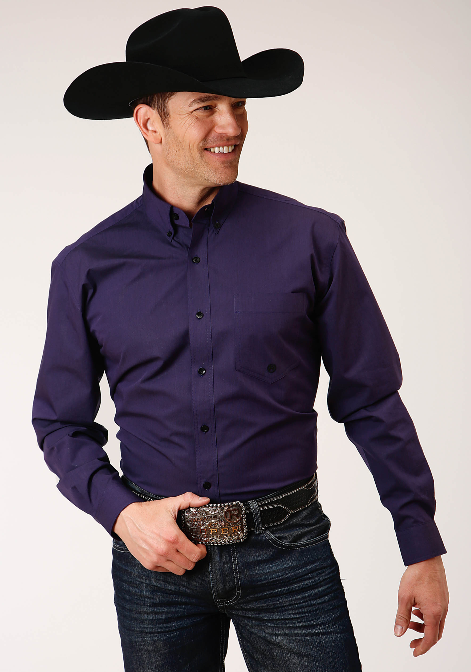 Men’s Amarillo Collection – Spiced Plum Mens 1231 Black Fill – Solid Purple