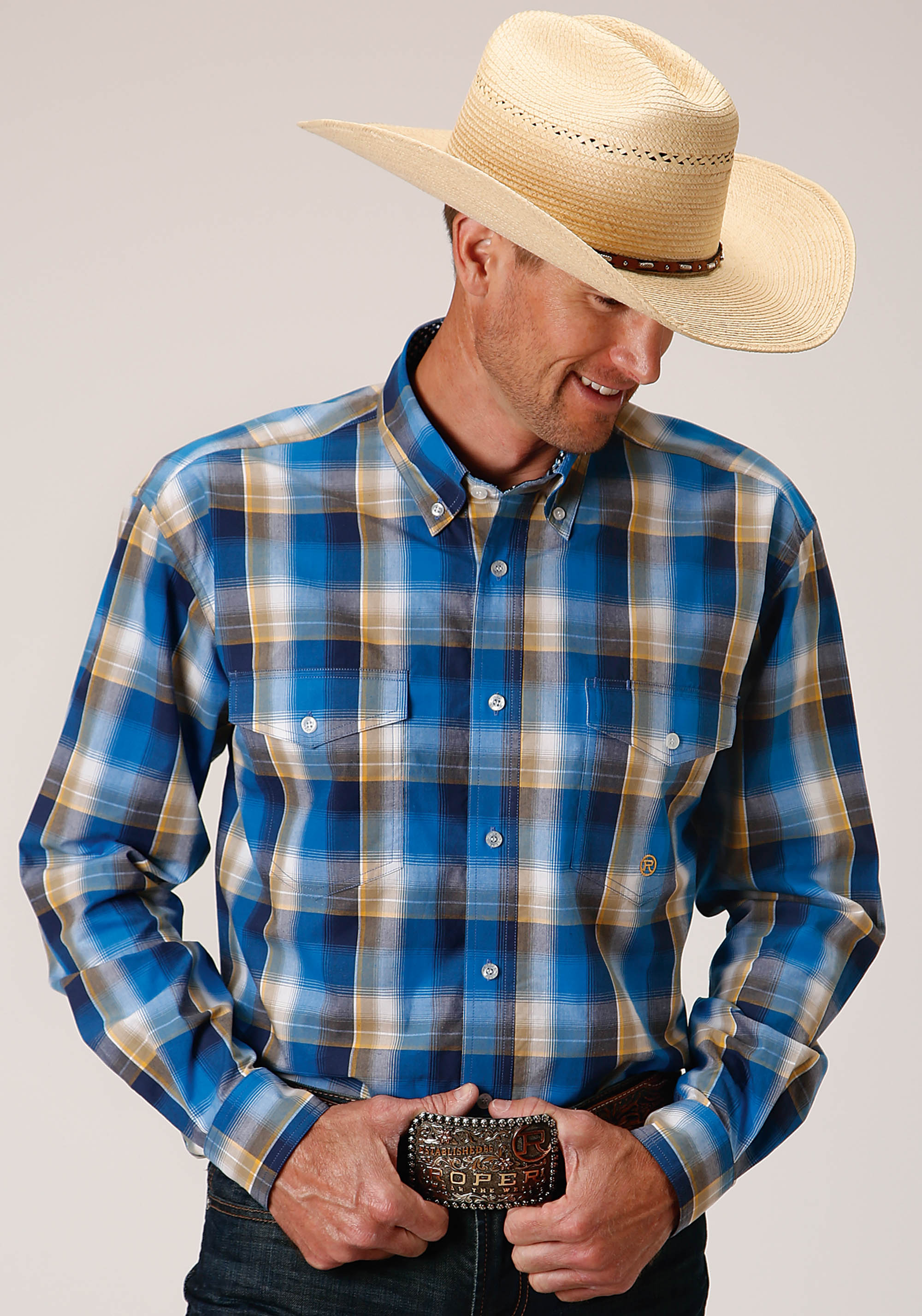 Men’s Amarillo Collection- Clear Skies Mens Blue 1455 Clear Sky Plaid