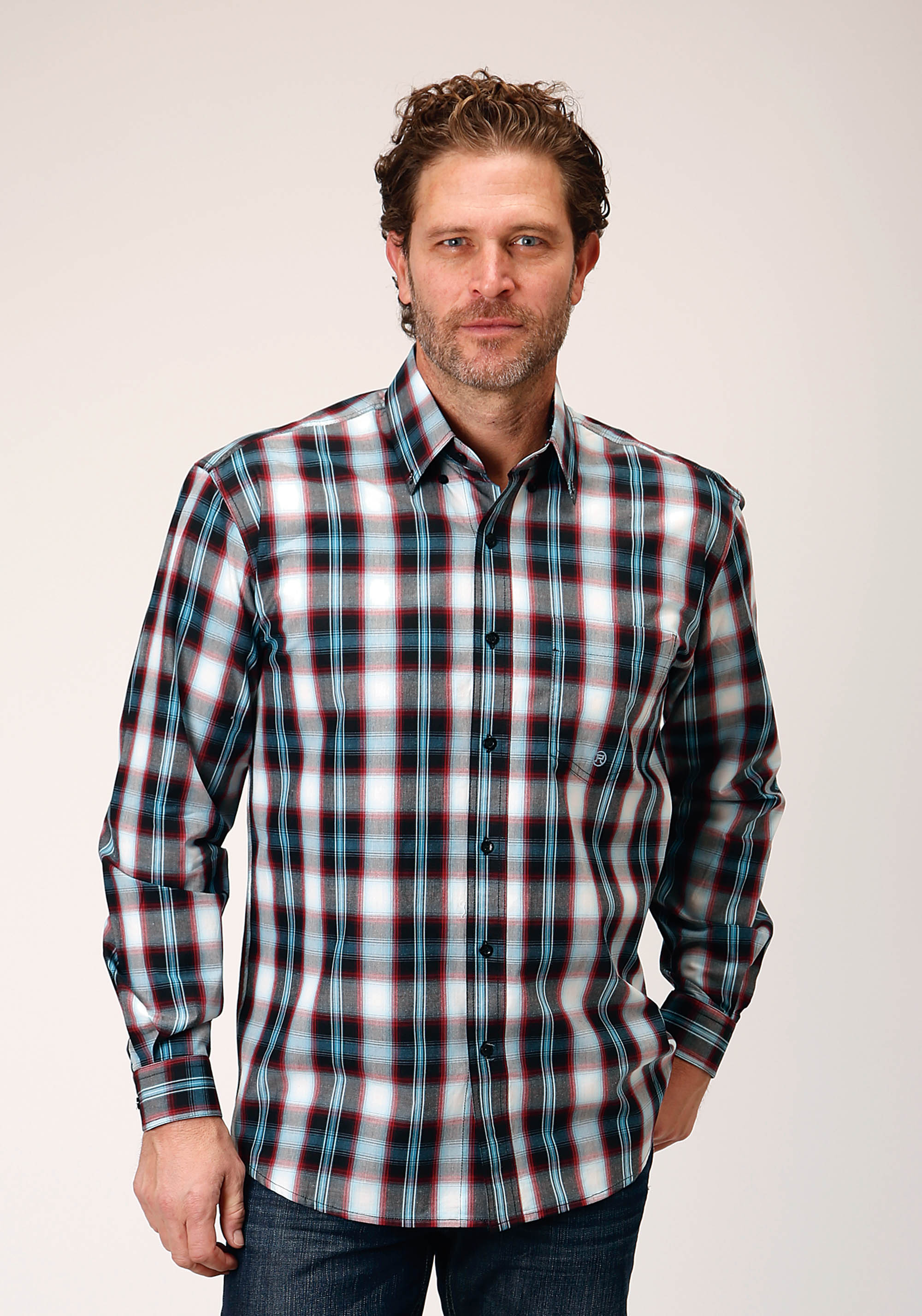 Men’s Amarillo Collection- Black Canyon Mens Black 1843 West Plaid