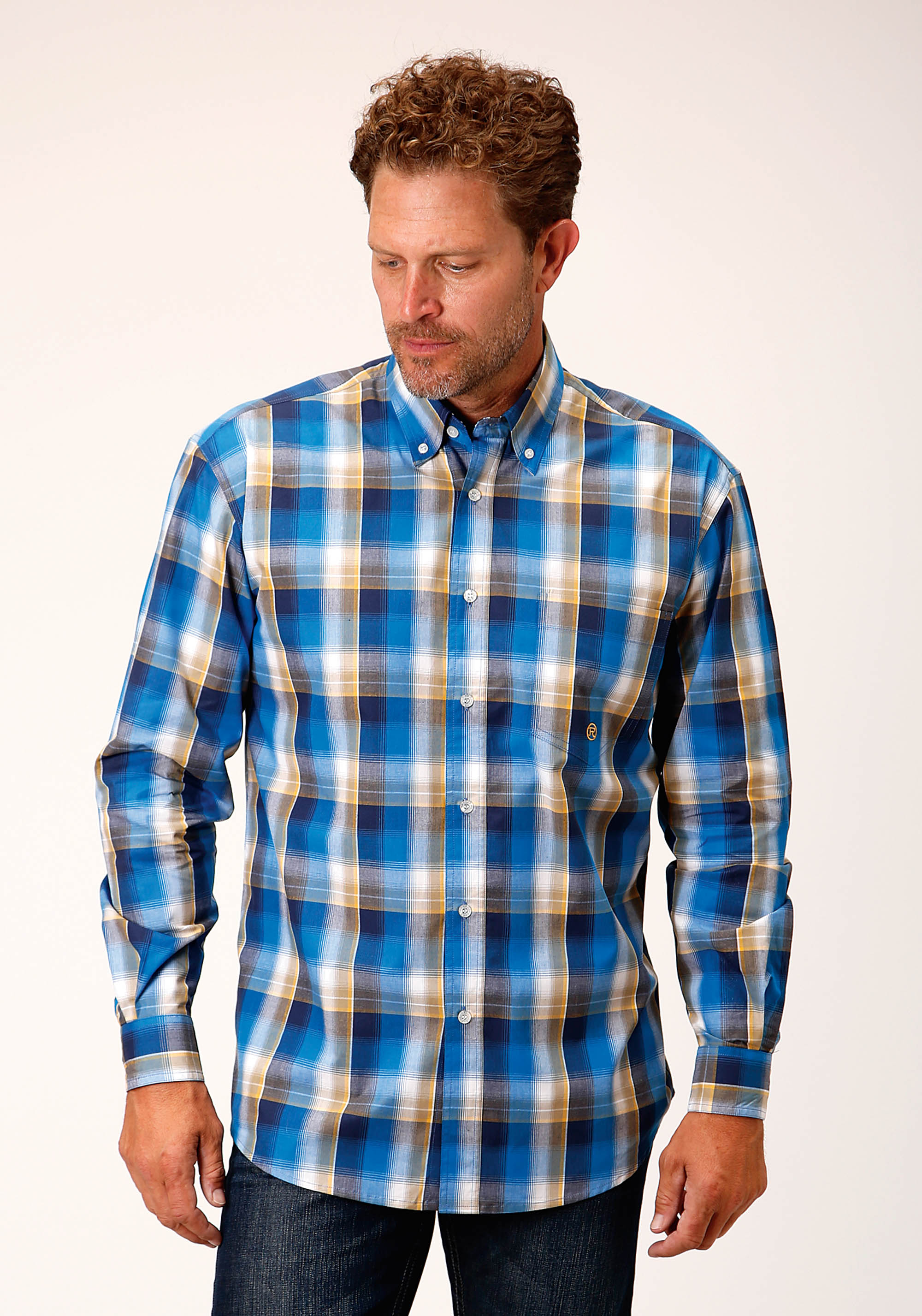 Men’s Amarillo Collection- Clear Skies Mens Blue 1455 Clear Sky Plaid