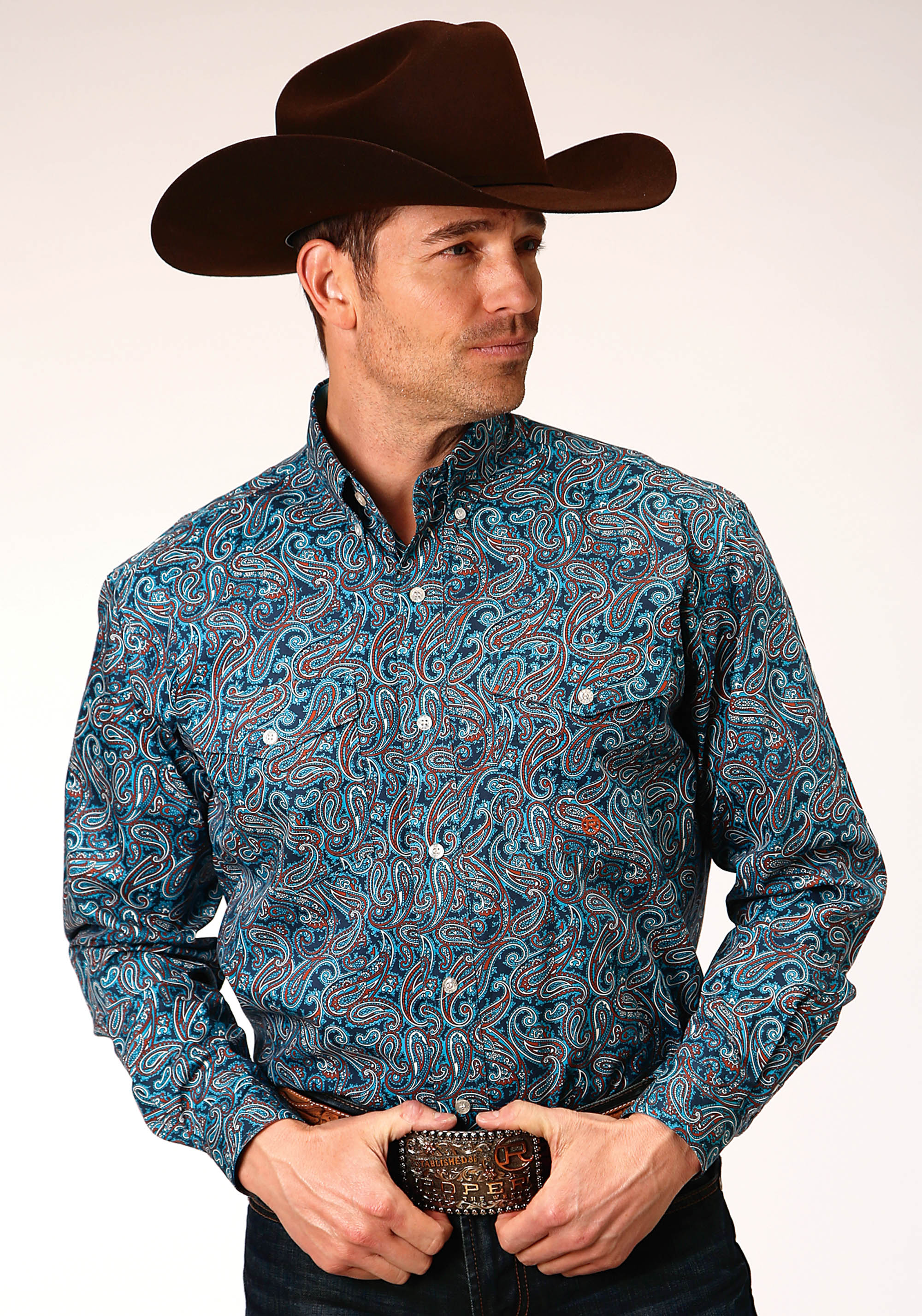 Men’s Amarillo Collection – Autumn Sky Mens 1222 Blue Canyon Paisley