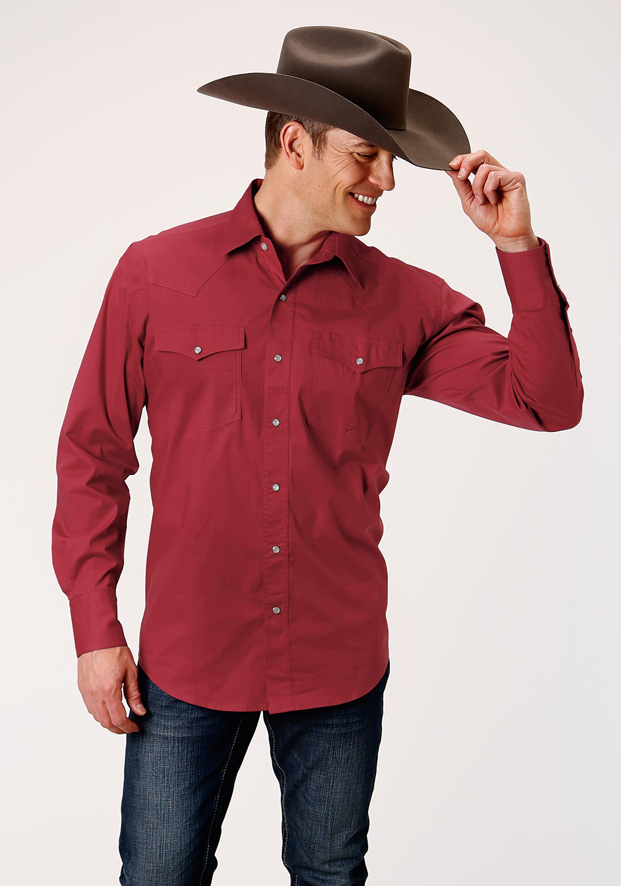 Men’s Amarillo Collection- Campfire Mens 01008 Stretch Poplin – Red