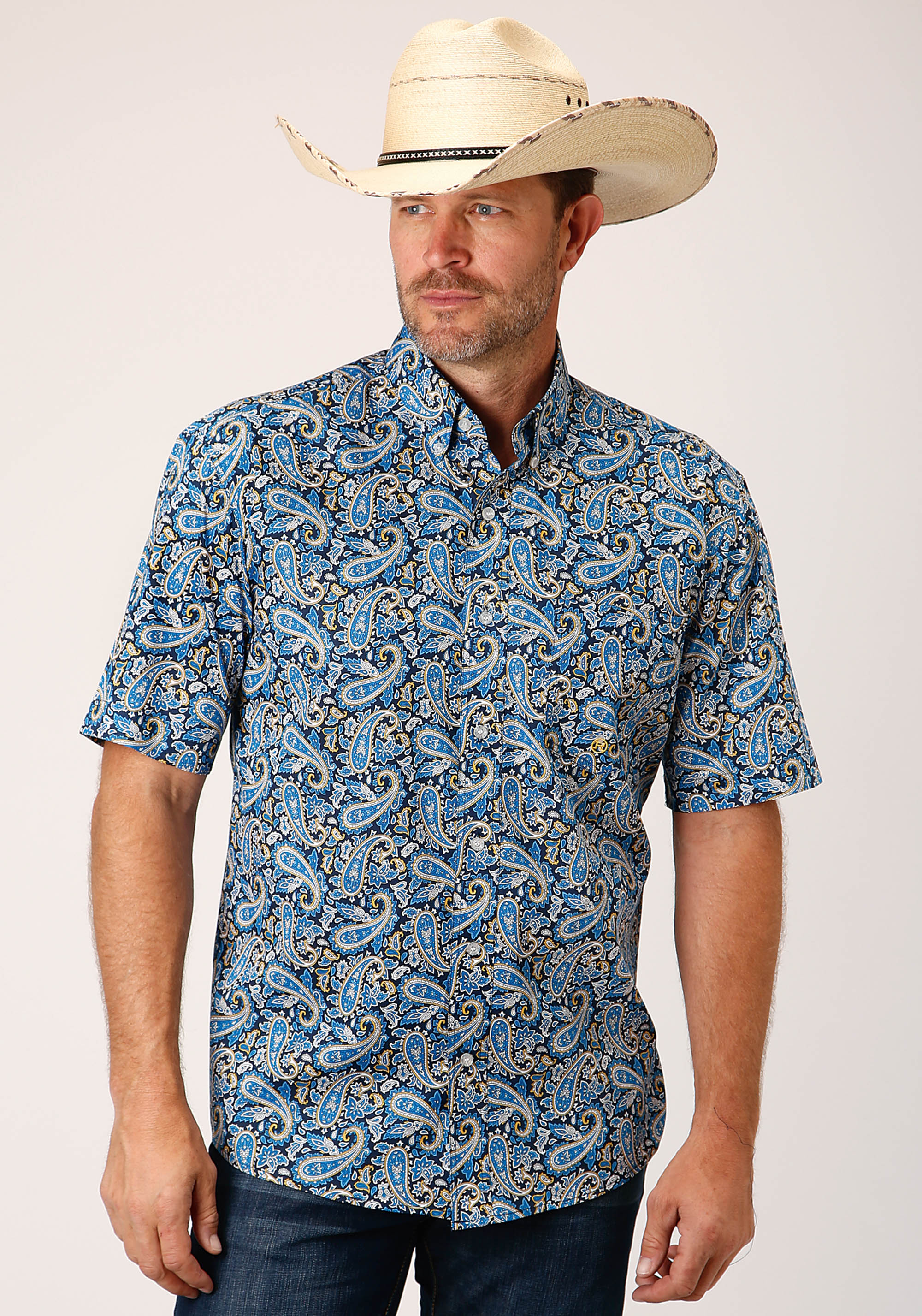 Men’s Amarillo Collection- Clear Skies Mens Blue 1448 Amarillo Paisley