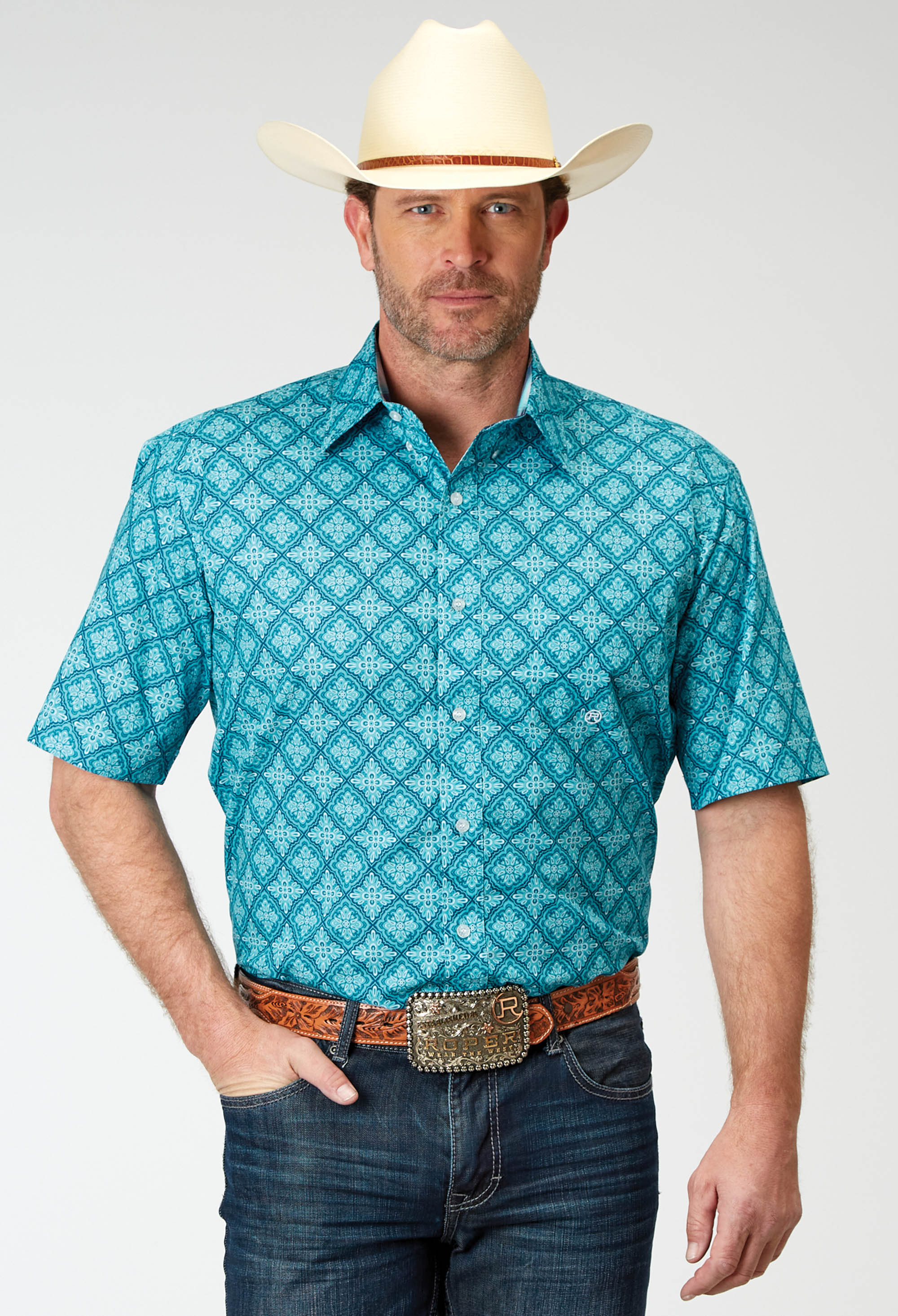 Men’s Amarillo Collection- Turquoise Lake Mens Turquoise 1937 Lake Medallion