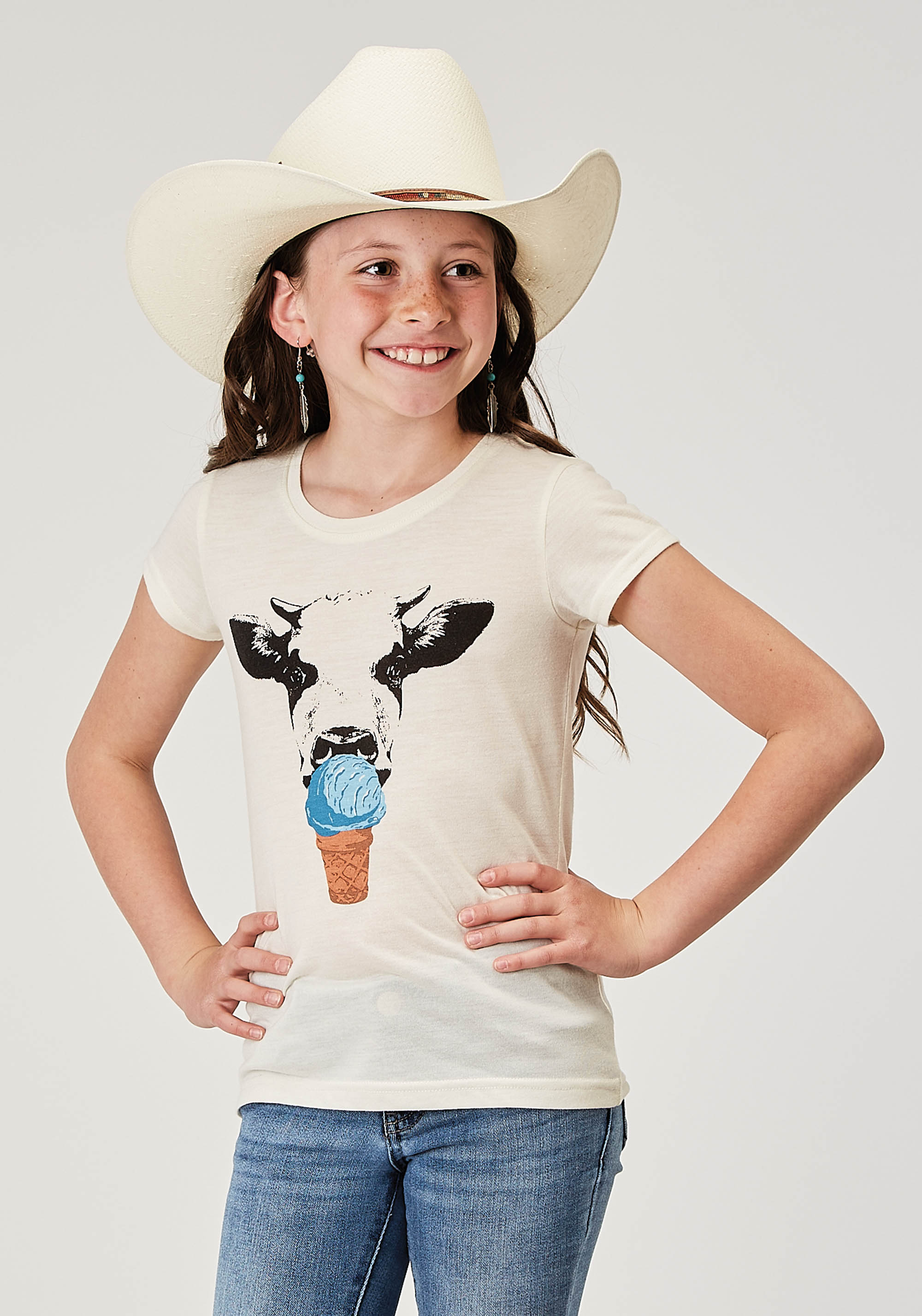 Five Star Girls – Spring I Girls 2011 Cream Poly Rayon Ss Tee