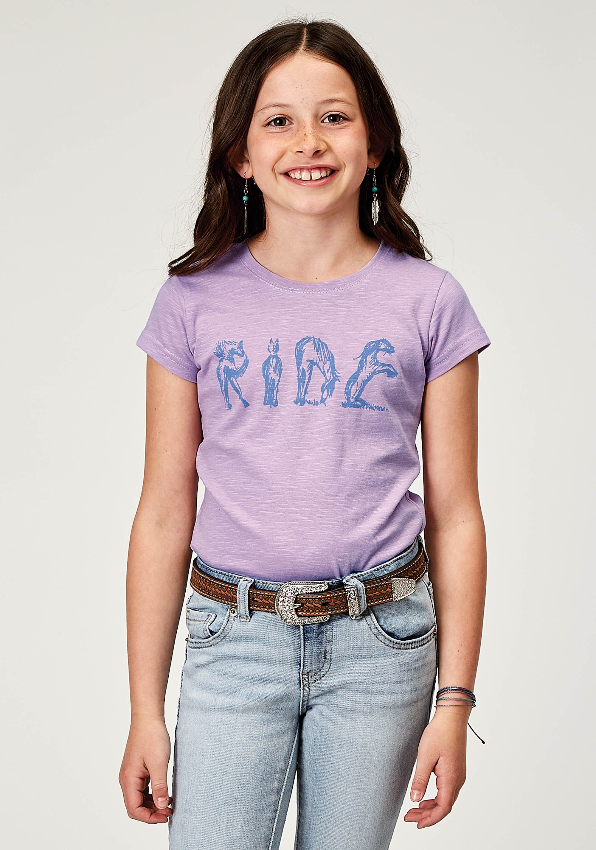 Five Star Girls – Spring Ii Girls Purple 2010 Lilac Cotton Slub Jersey Ss Tee