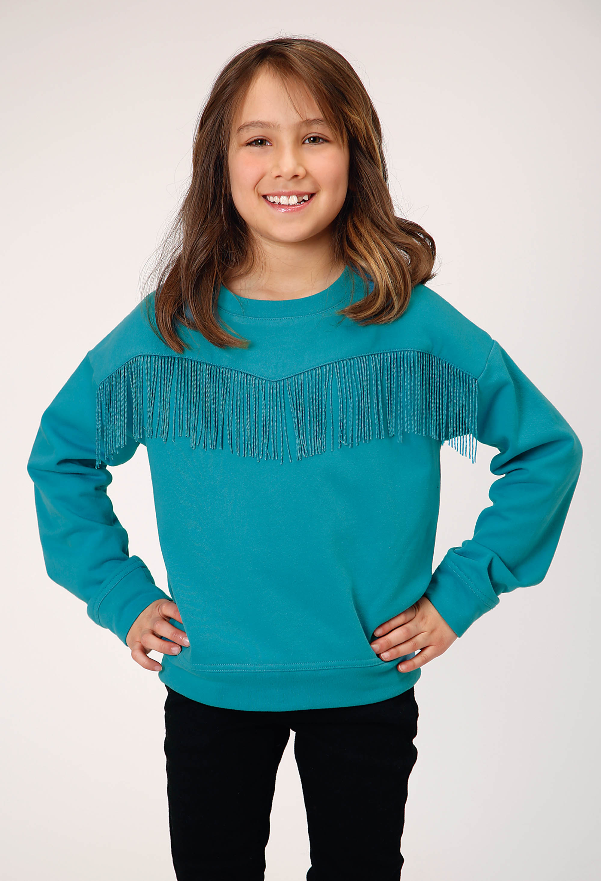 Five Star Girls Girls Turquoise 1950 Cotton Fleece Tee