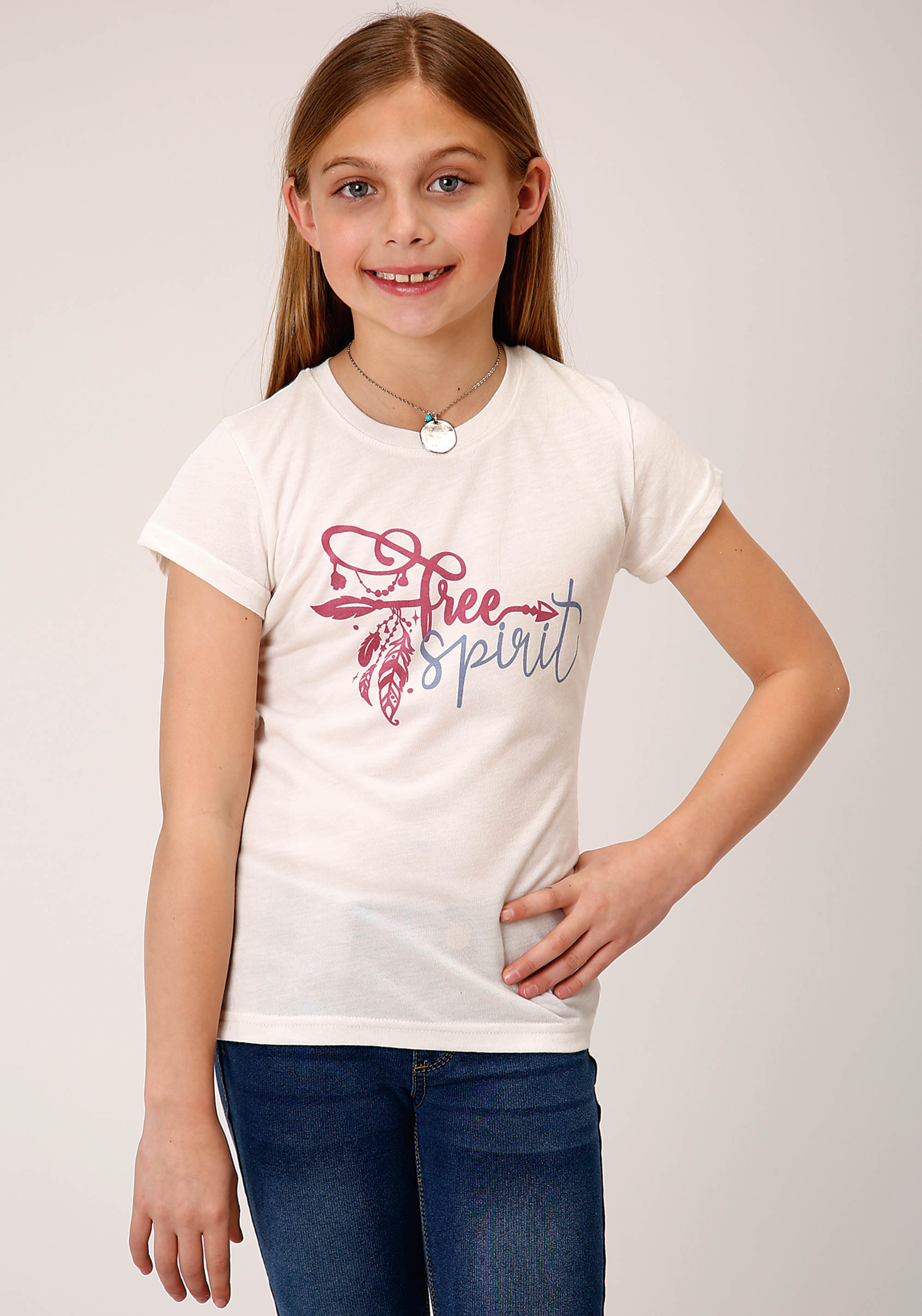 Five Star Girls Girls Ivory 1532 Poly Rayon Jersey Tee