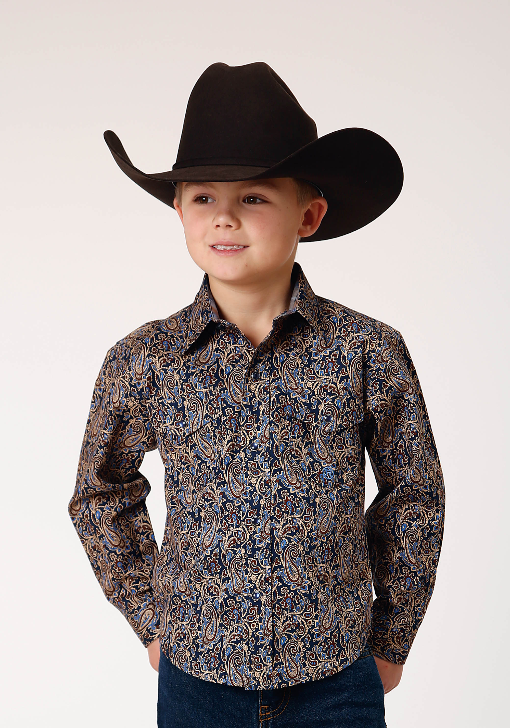 Boy’s Amarillo Collection- Denim Blue Boys Blue 1841 Vintage Paisley