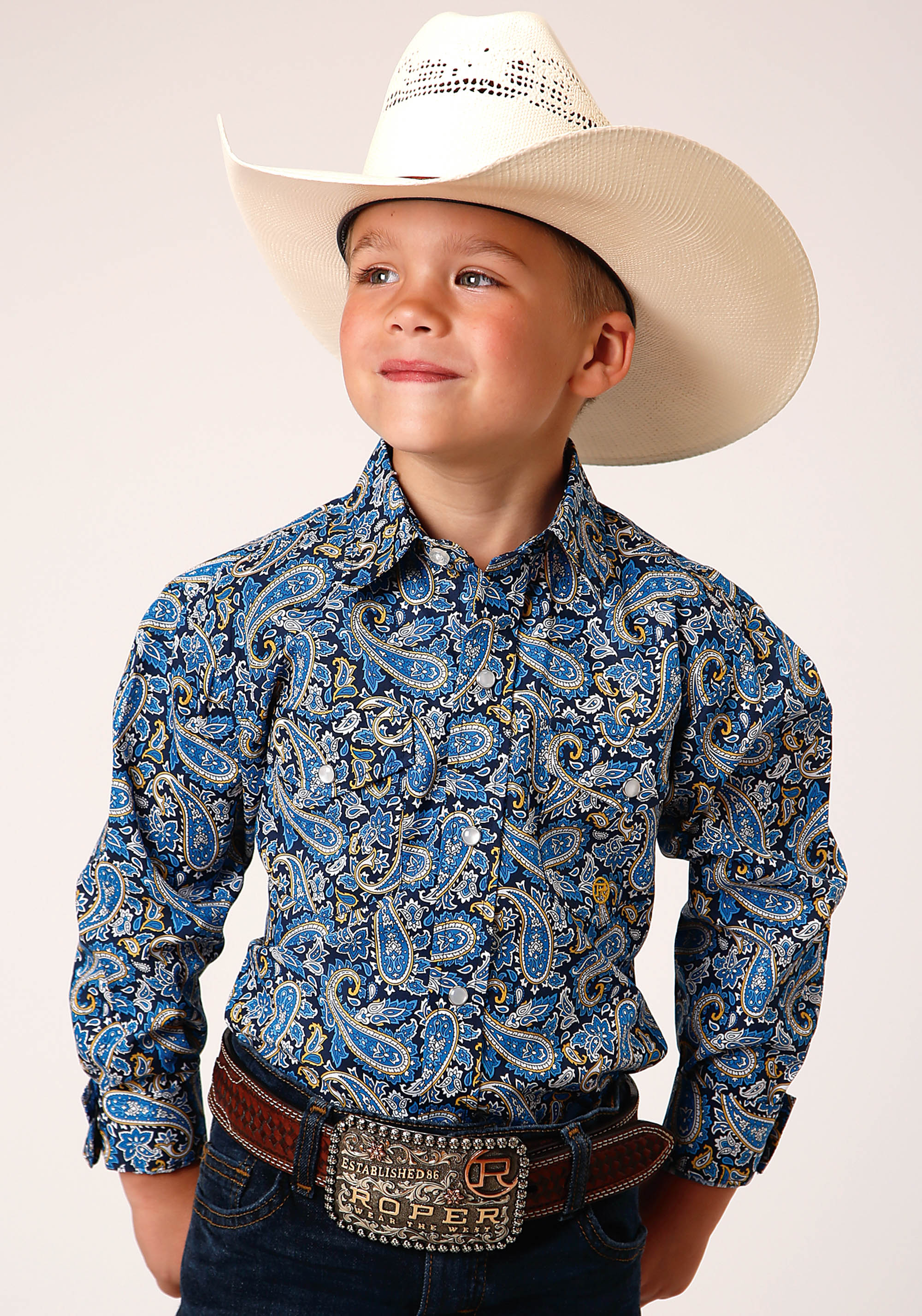 Boys Amarillo Collection- Clear Skies Boys Blue 1448 Amarillo Paisley