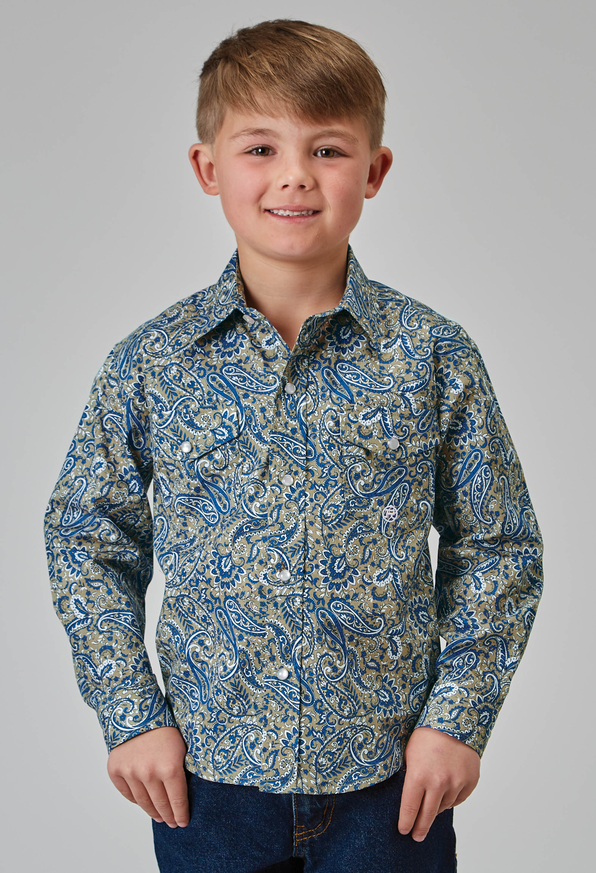 Boy’s Amarillo Collection- Western Blues Boys Blue 1933 Delft Paisley