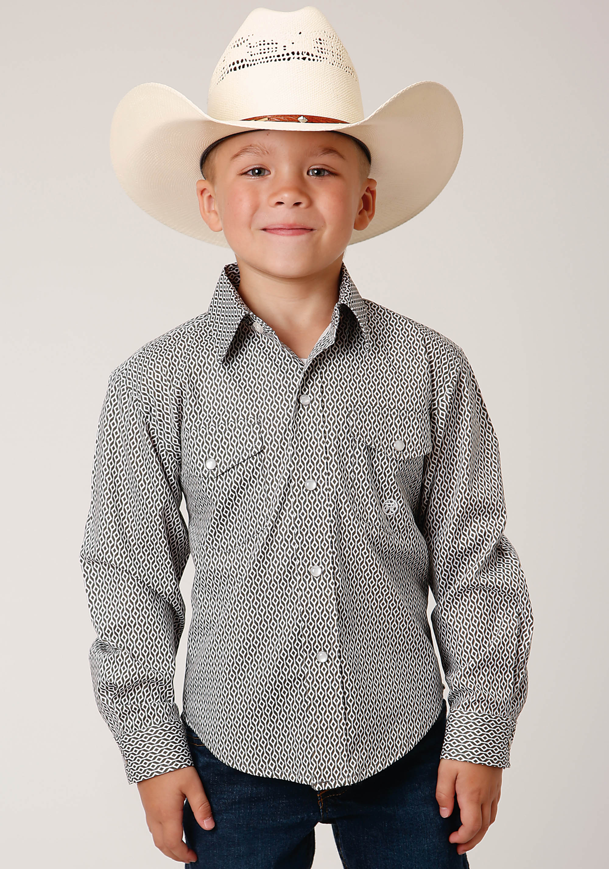 Boys Amarillo Collection- Stretch Poplin Boys Green 1564 Climbing Diamond