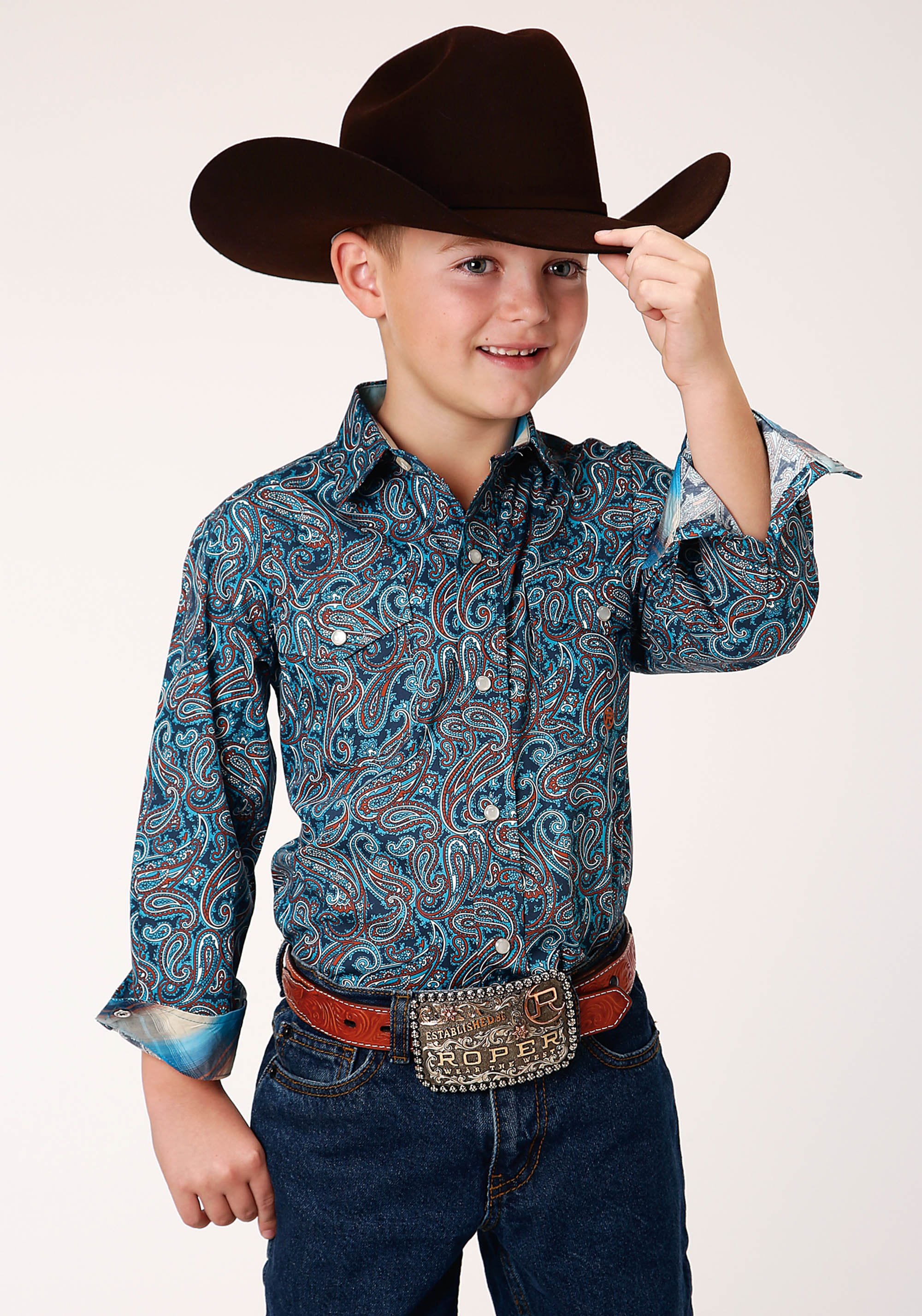 Boy’s Amarillo Collection – Autumn Sky Boys 1222 Blue Canyon Paisley