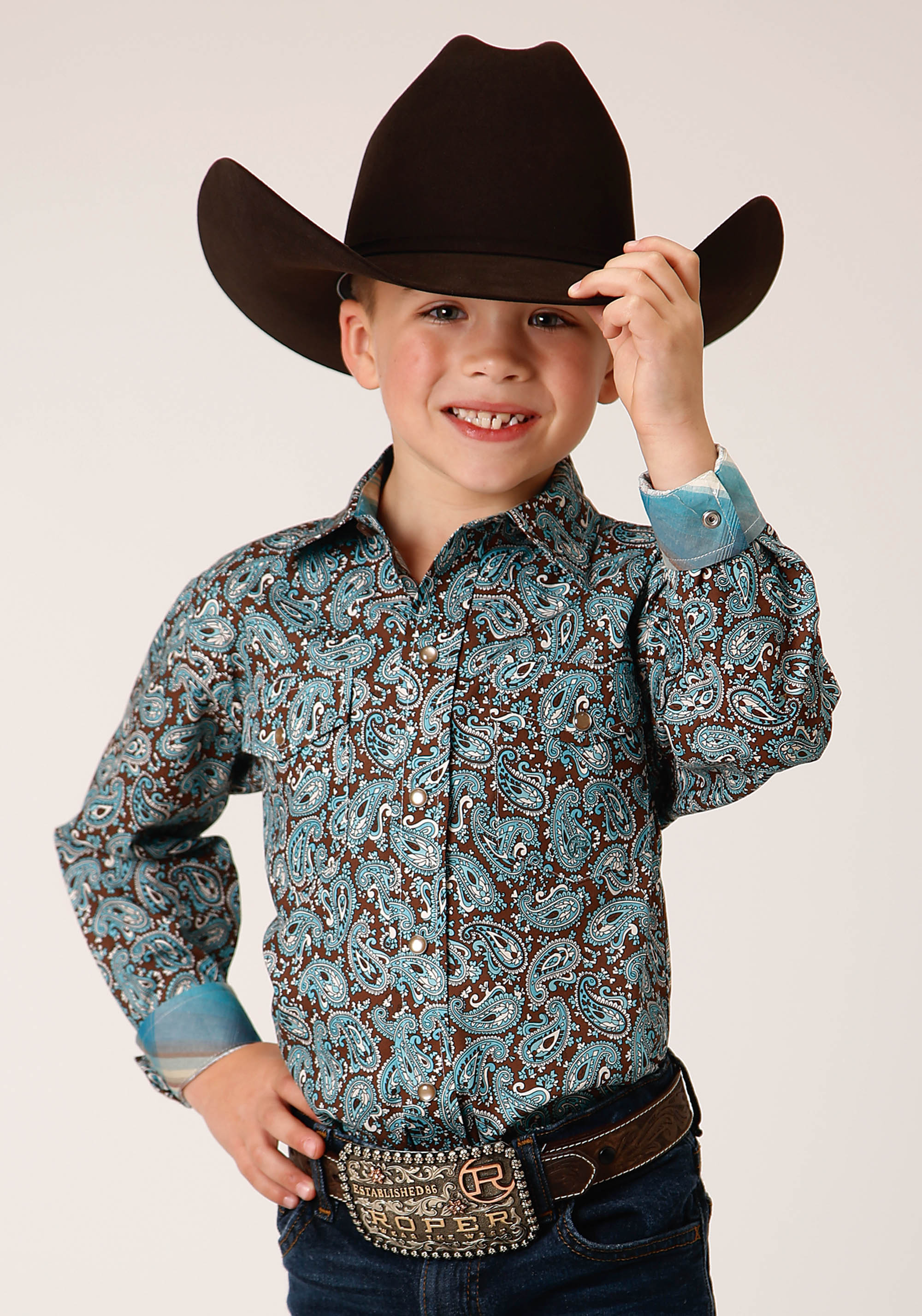 Boy’s Amarillo Collection- Turquoise Trail Boys 1672 Turquoise Mine Paisley