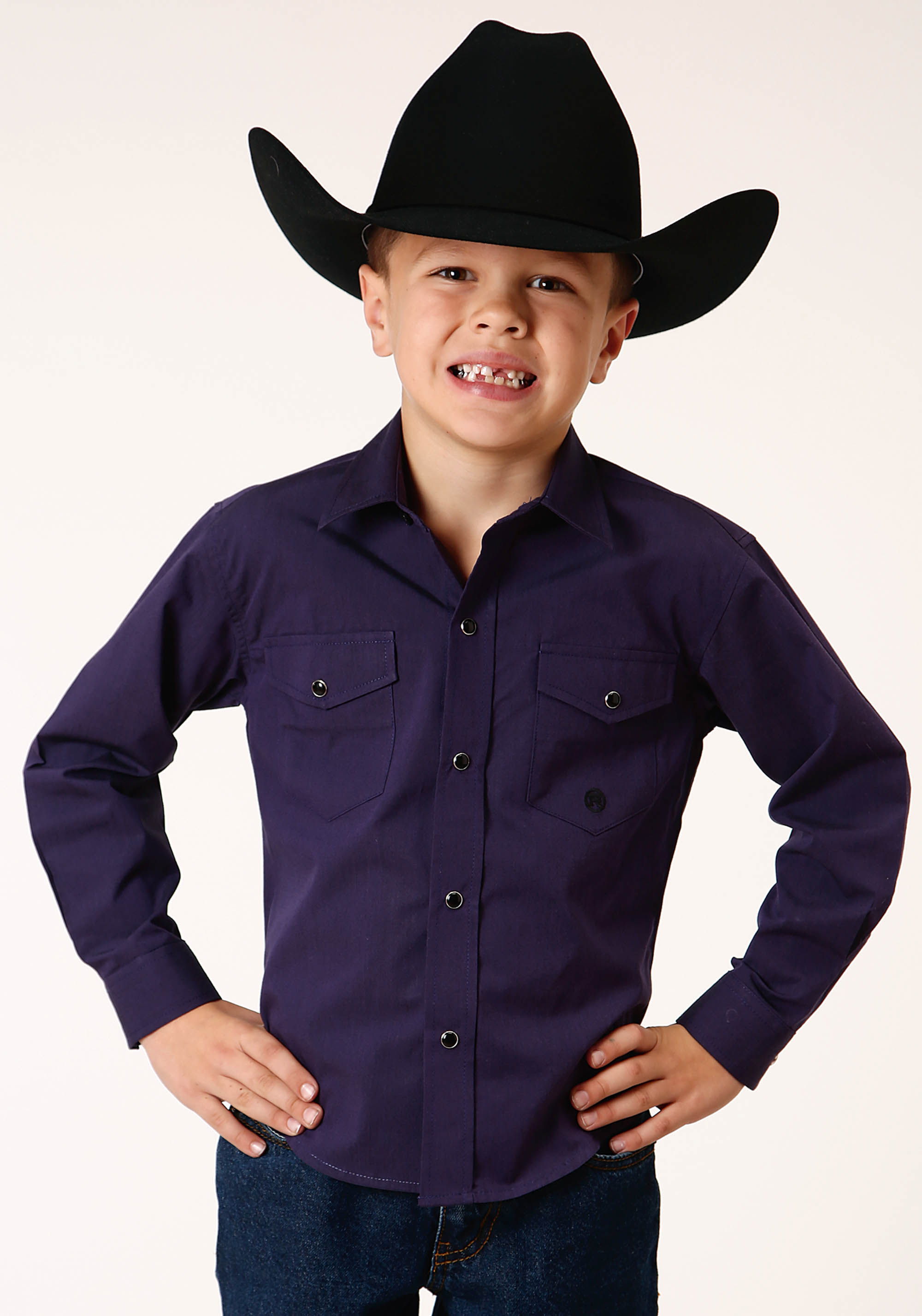 Boy’s Amarillo Collection – Spiced Plum Boys 1231 Solid Black Fill – Purple