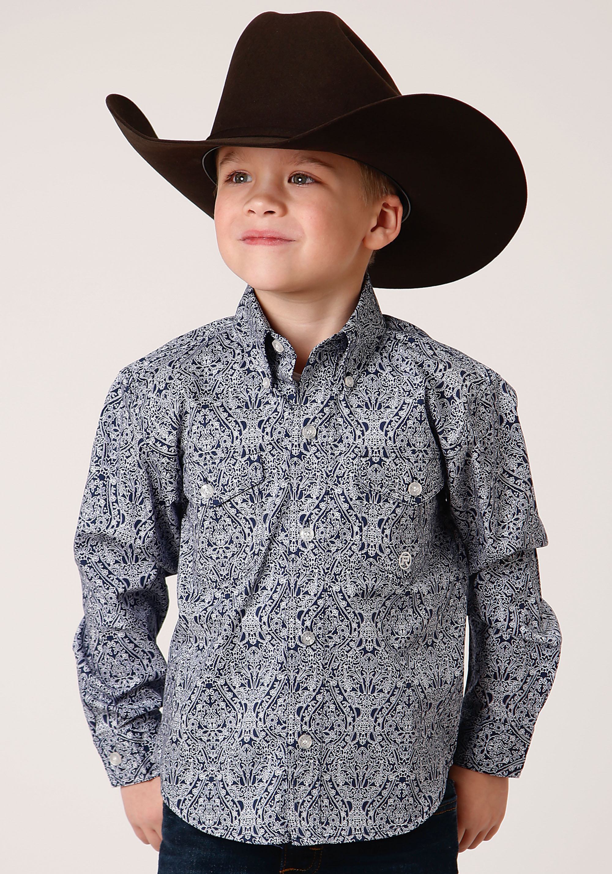 Boy’s Amarillo Collection- Starry Night Boys Blue 1380 Crystal Medallion