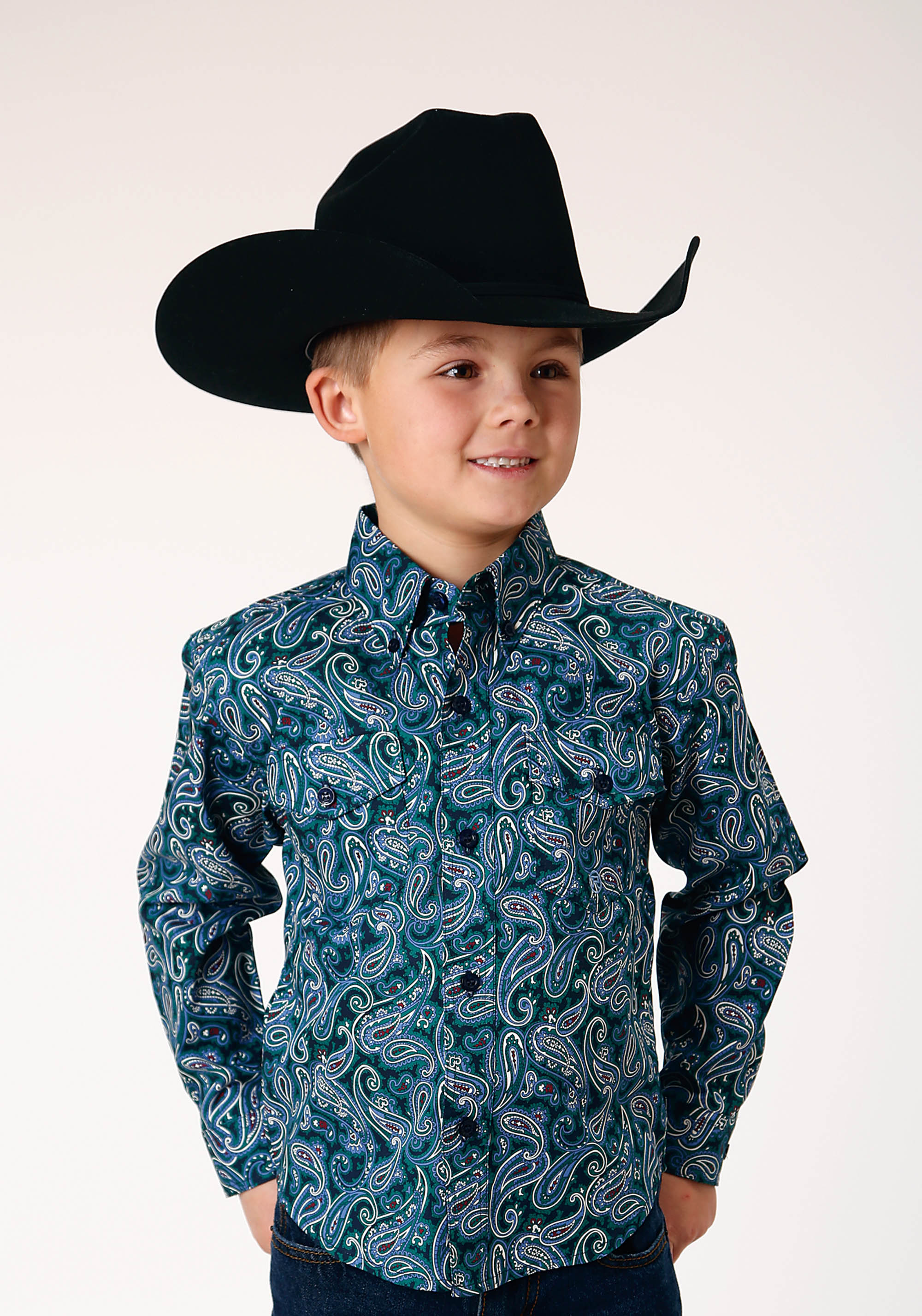 Boy’s Amarillo Collection- Forest Boys Blue 1835 Canyon Paisley