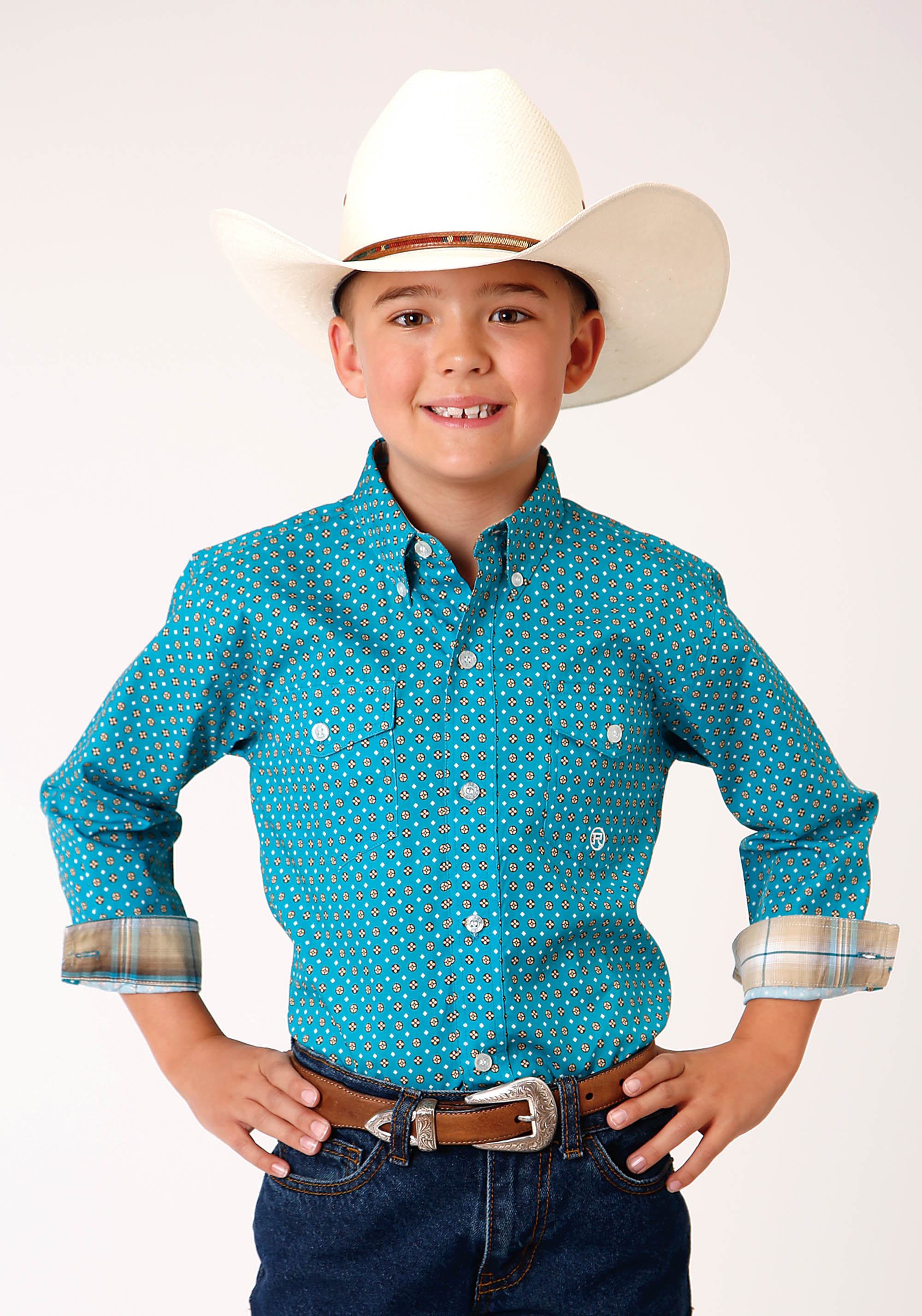 Boy’s Amarillo Collection- Turquoise Saddle Boys 1131 Turquoise Foulard