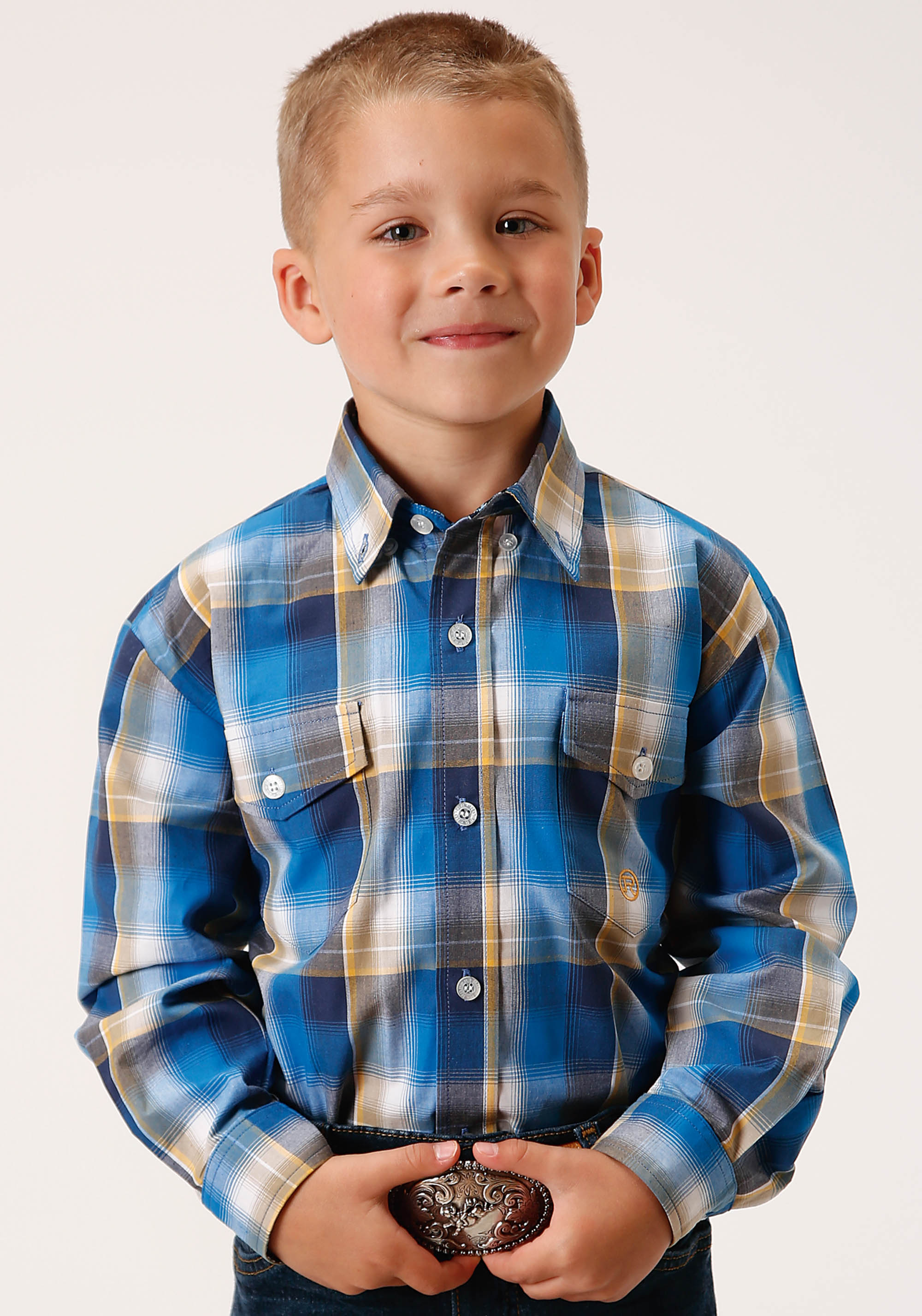 Boy’s Amarillo Collection- Clear Skies Boys Blue 1455 Clear Sky Plaid