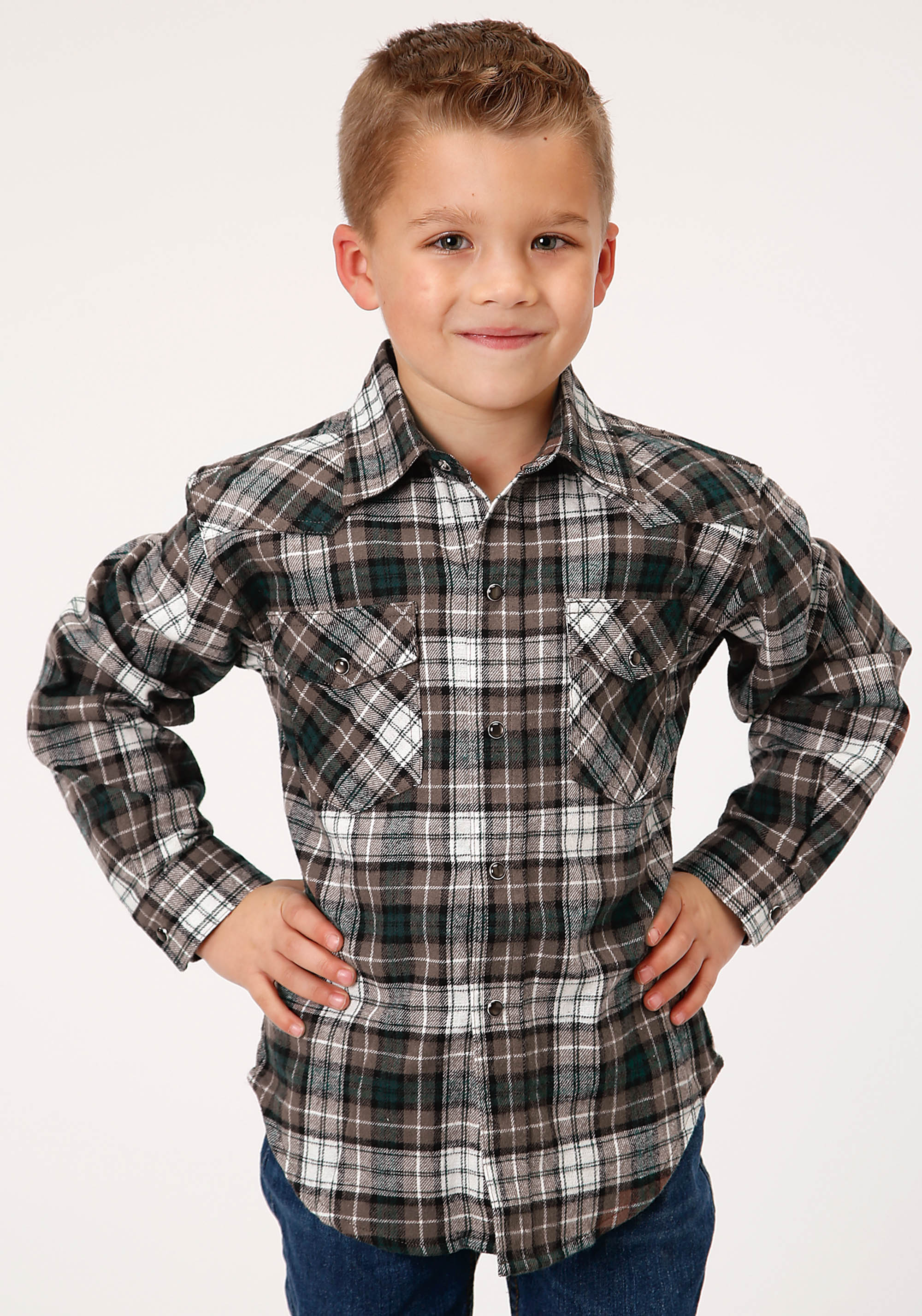 Boys Tan 1316 Unlined Flannel Shirt