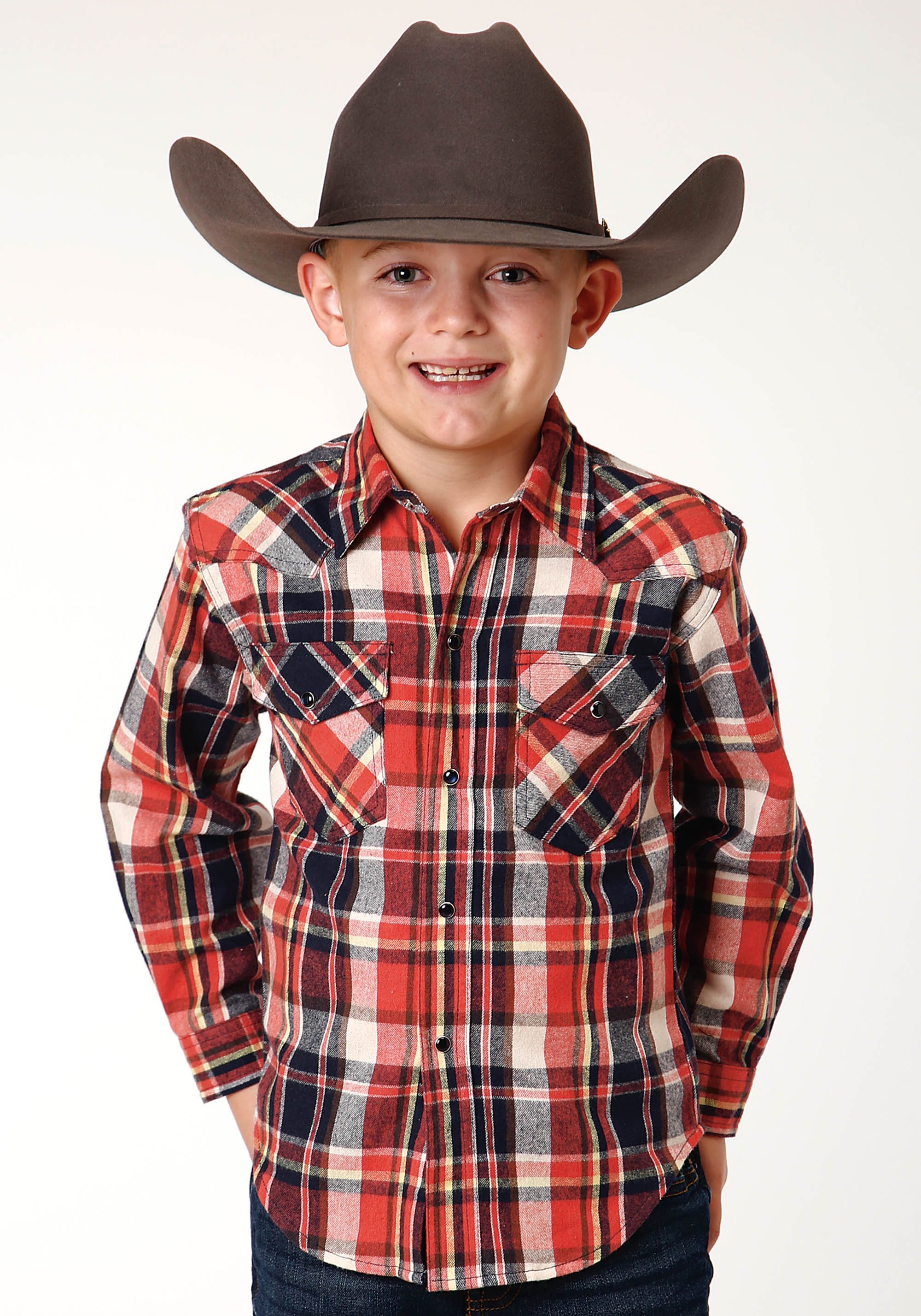 Boys Orange 1316 Unlined Flannel Shirt