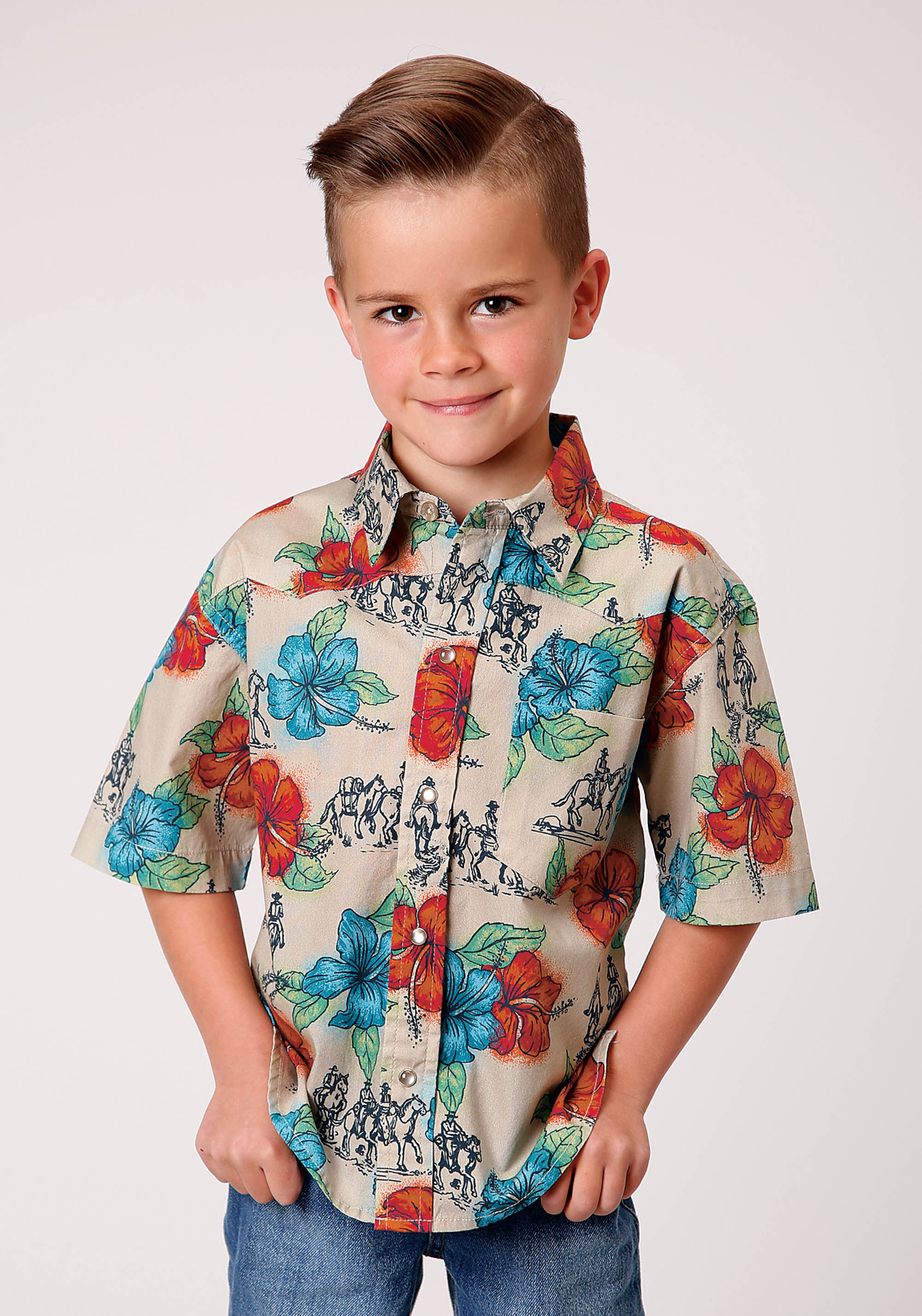 West Made Collection Boys Multi 01056 Trail Ride Tropical