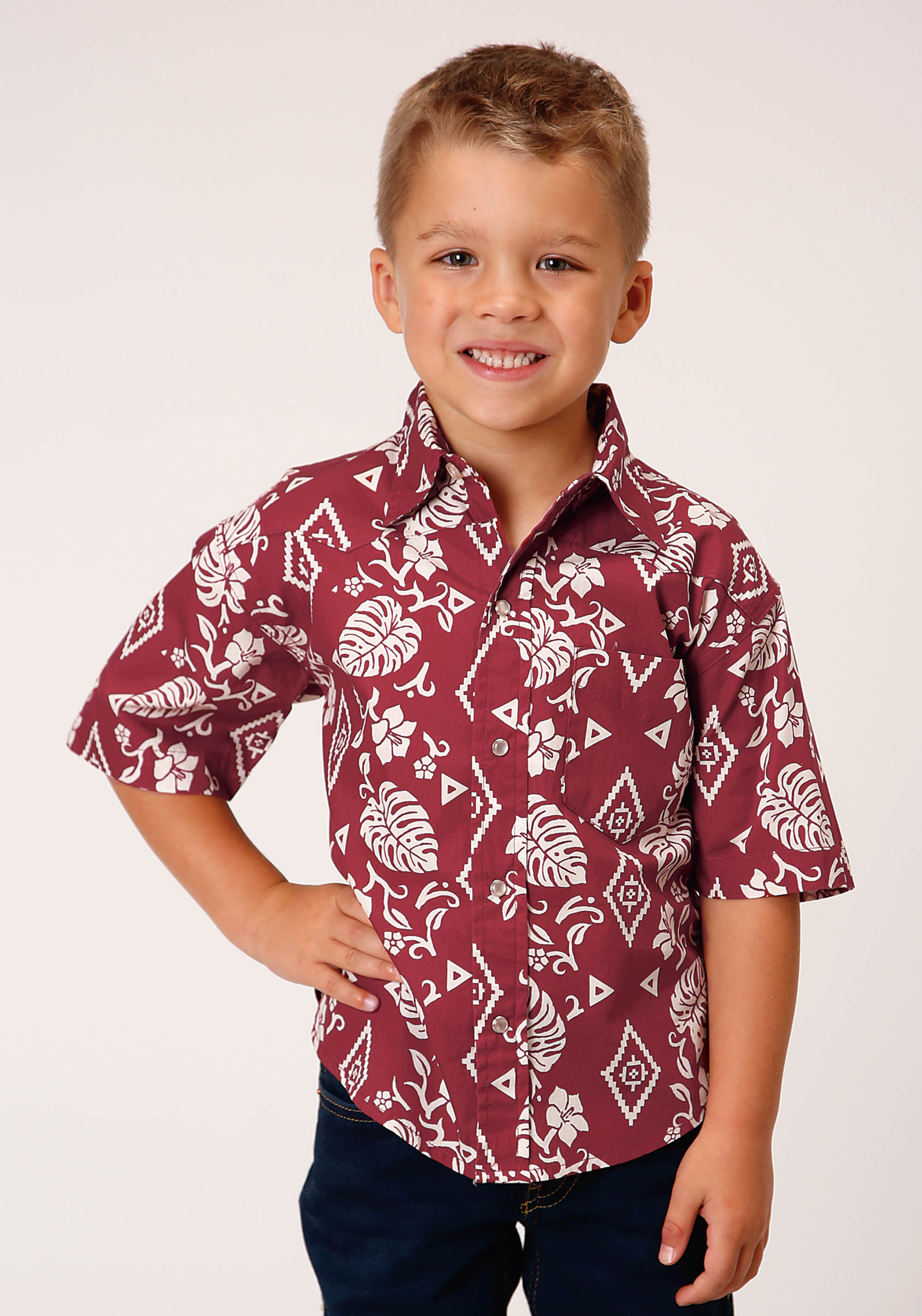 West Made Collection Boys 1157 Red Tropics