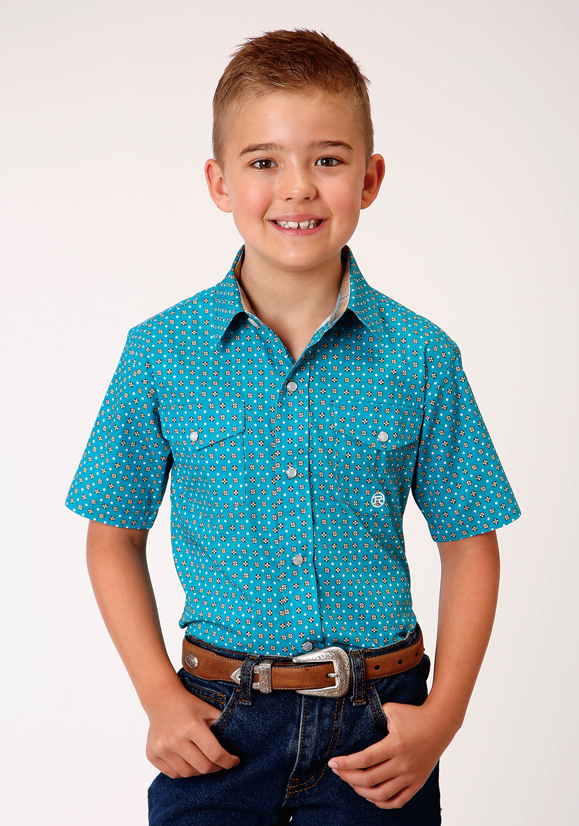 Boy’s Amarillo Collection- Turquoise Saddle Boys 1131 Turquoise Foulard