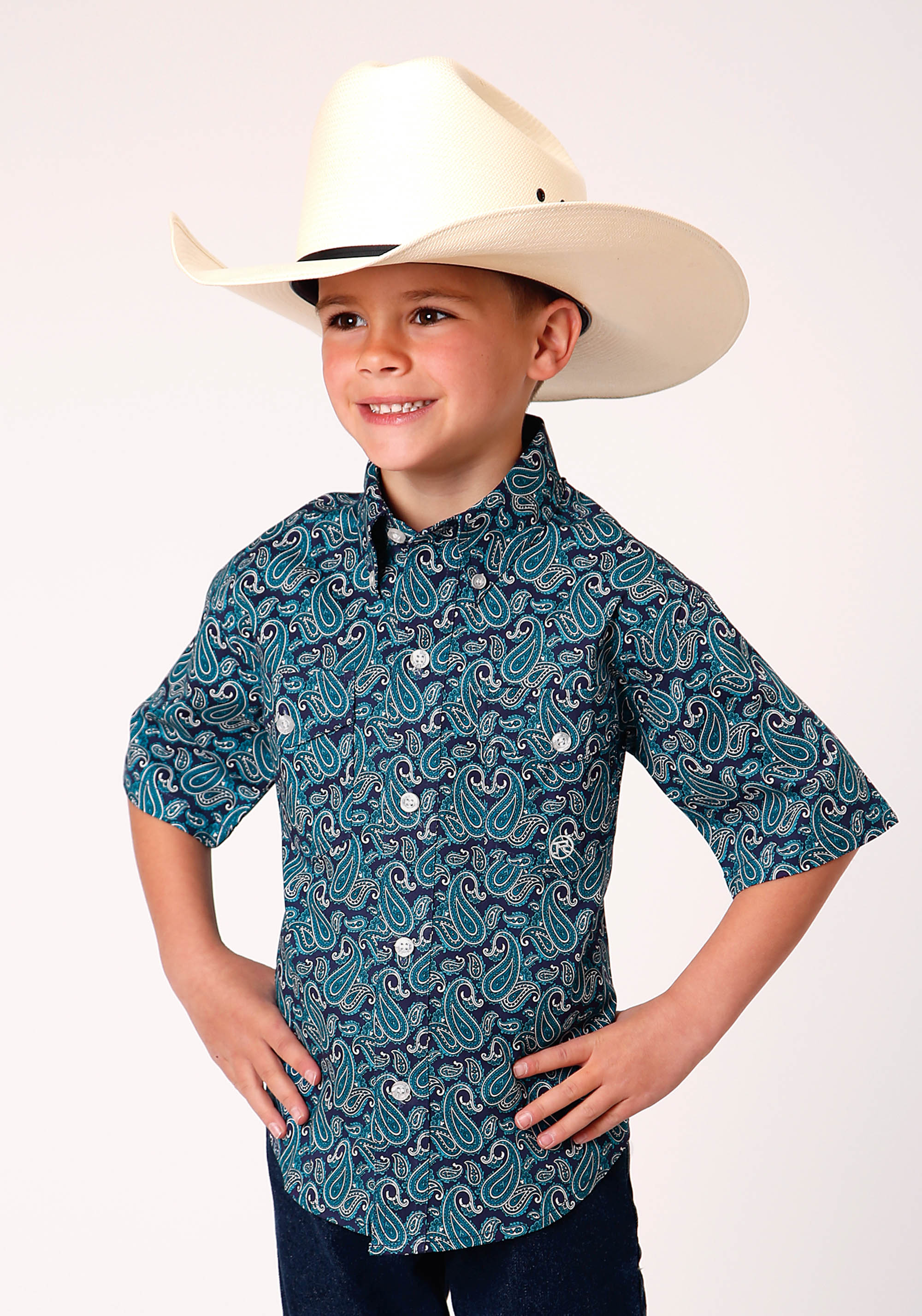 Boy’s Amarillo Collection- Purple Sage Boys Green 00995 Purple Sage Paisley