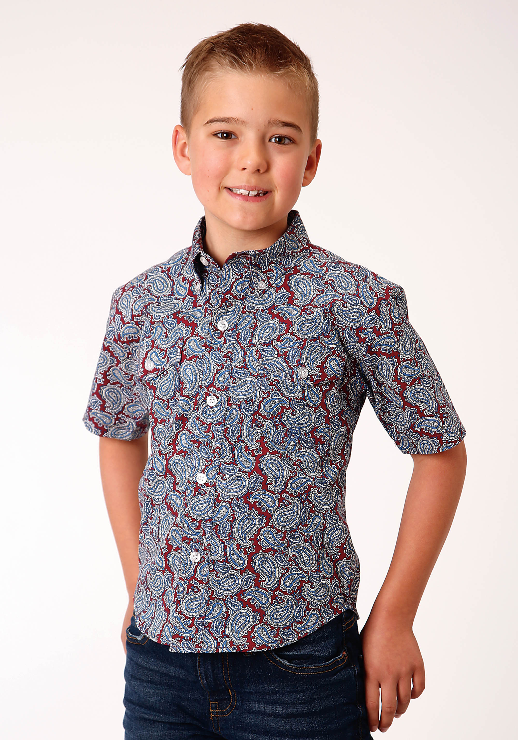 Boy’s Amarillo Collection- Liberty Bell Boys Wine 1134 Liberty Paisley