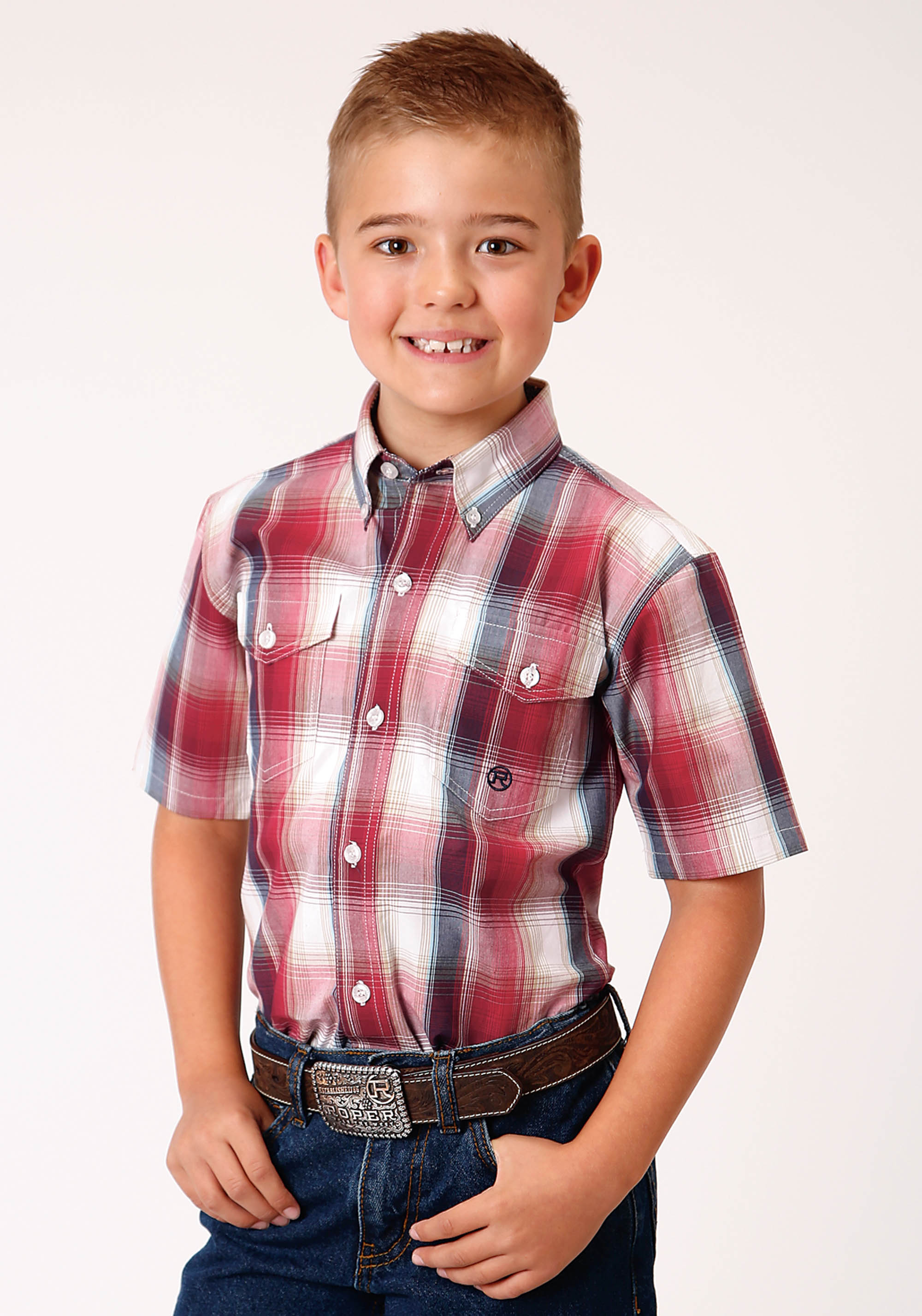 Boy’s Amarillo Collection- Liberty Bell Boys 1136 Red Apple Plaid