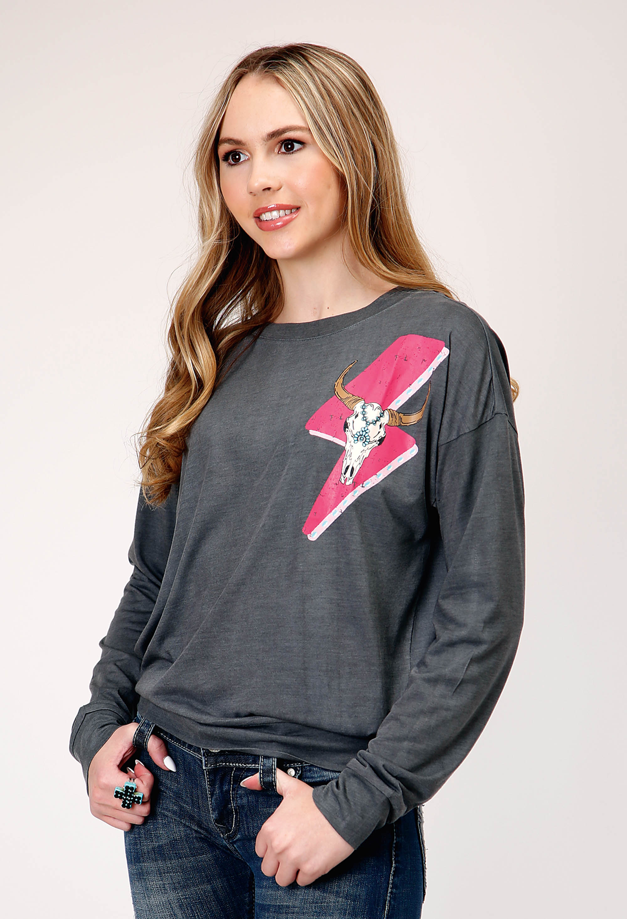 Five Star Collection- Winter Ii Womens Grey 1952 P/r Jersey Crew Neck Tee