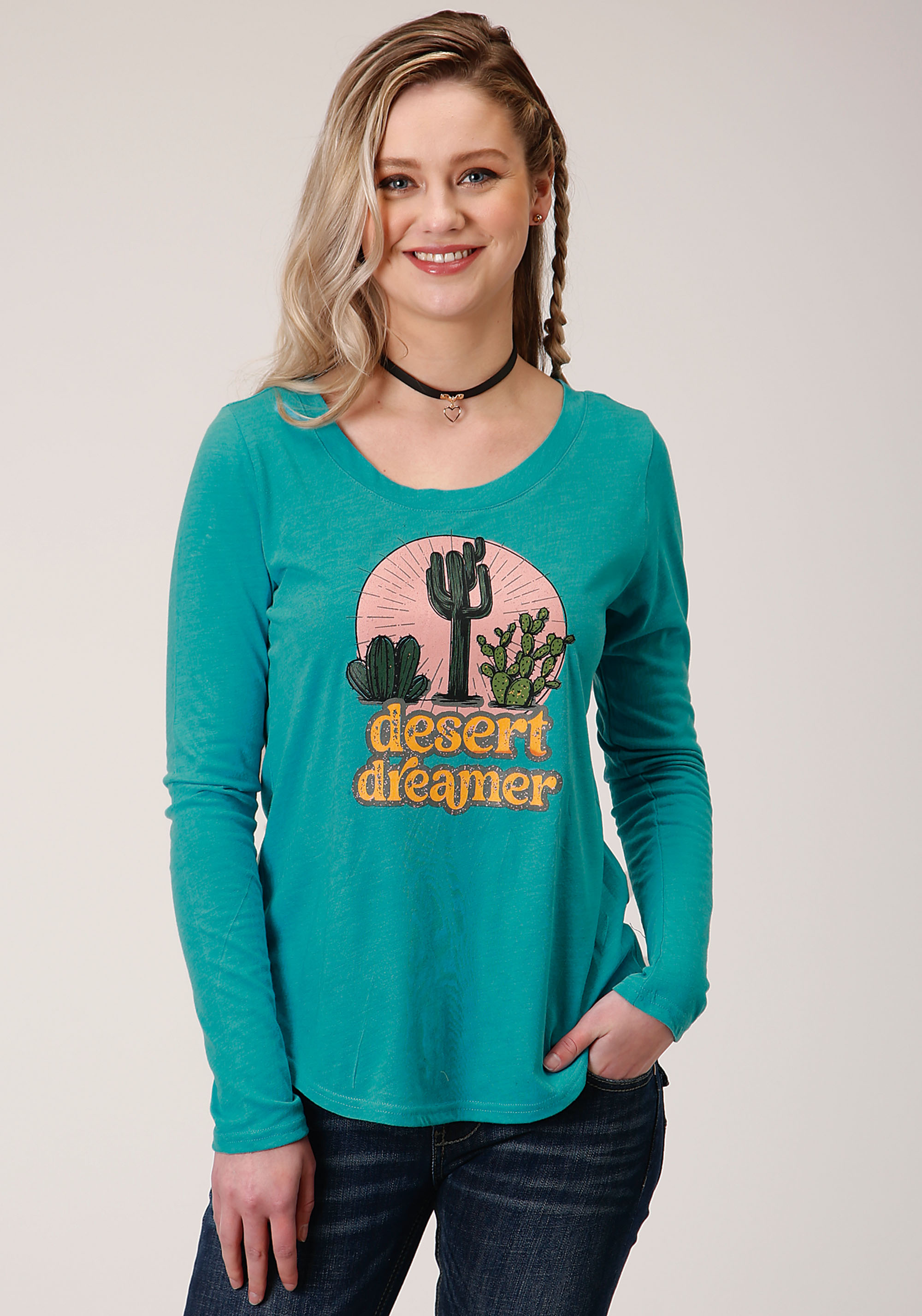 Five Star Collection- Winter I Womens Turquoise 1462 P/r Jersey Ls Tee