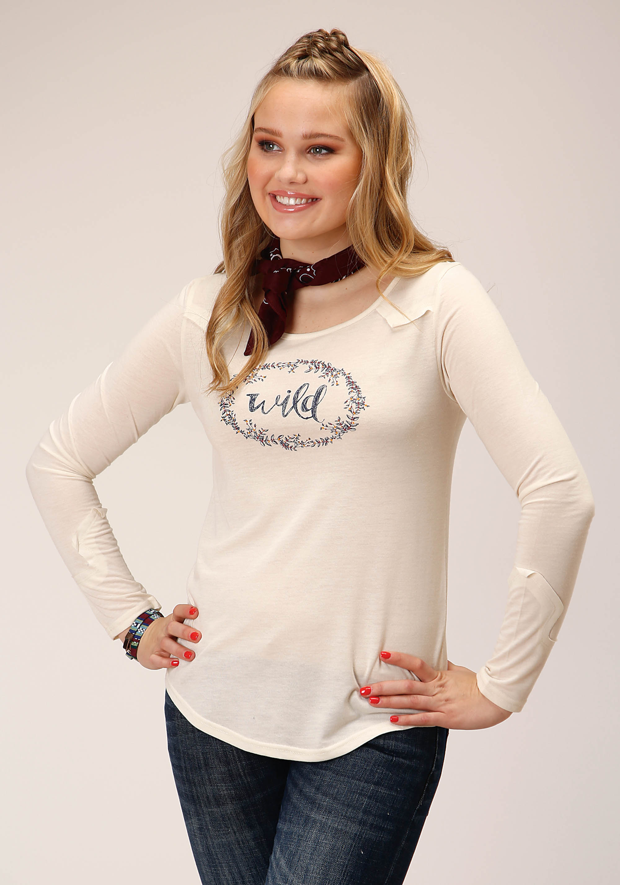 Five Star Collection – Fall Iii Womens 1780 Cream P/r Jersey Ls Tee